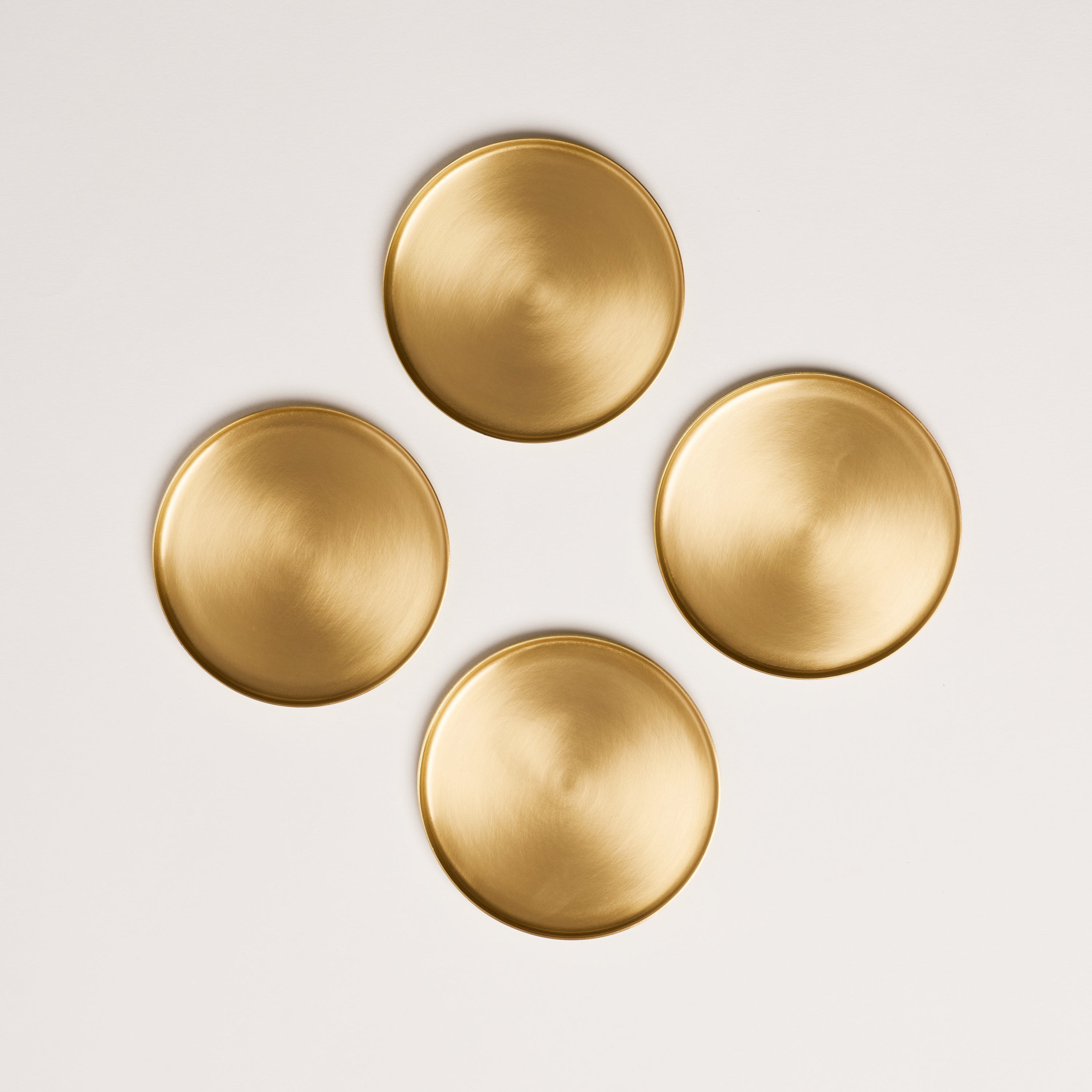 Frangipani Gift Set, Stackable Blush Tumblers & Brass Coasters