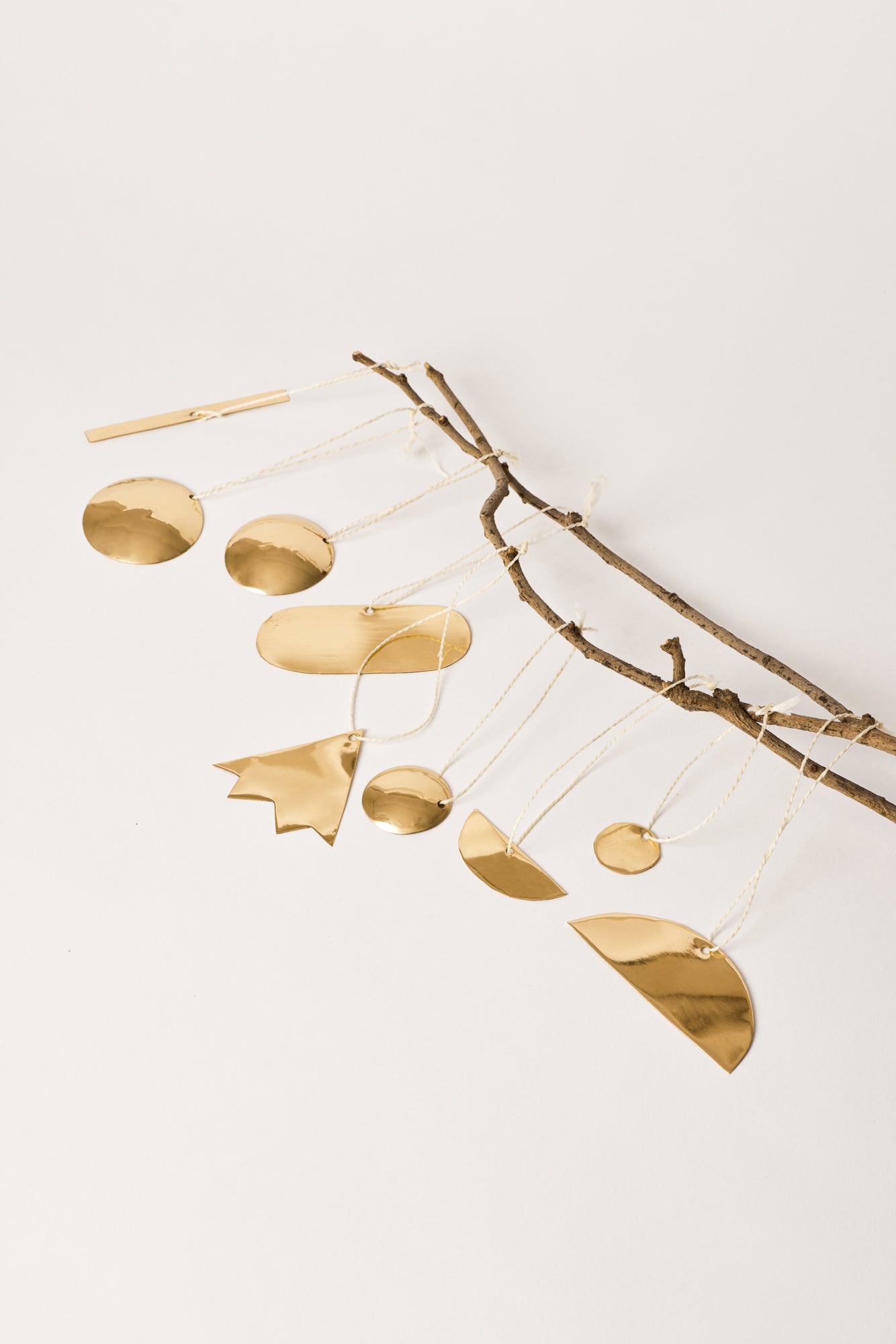 Abstract Christmas Ornaments, Set of 9 Fleck