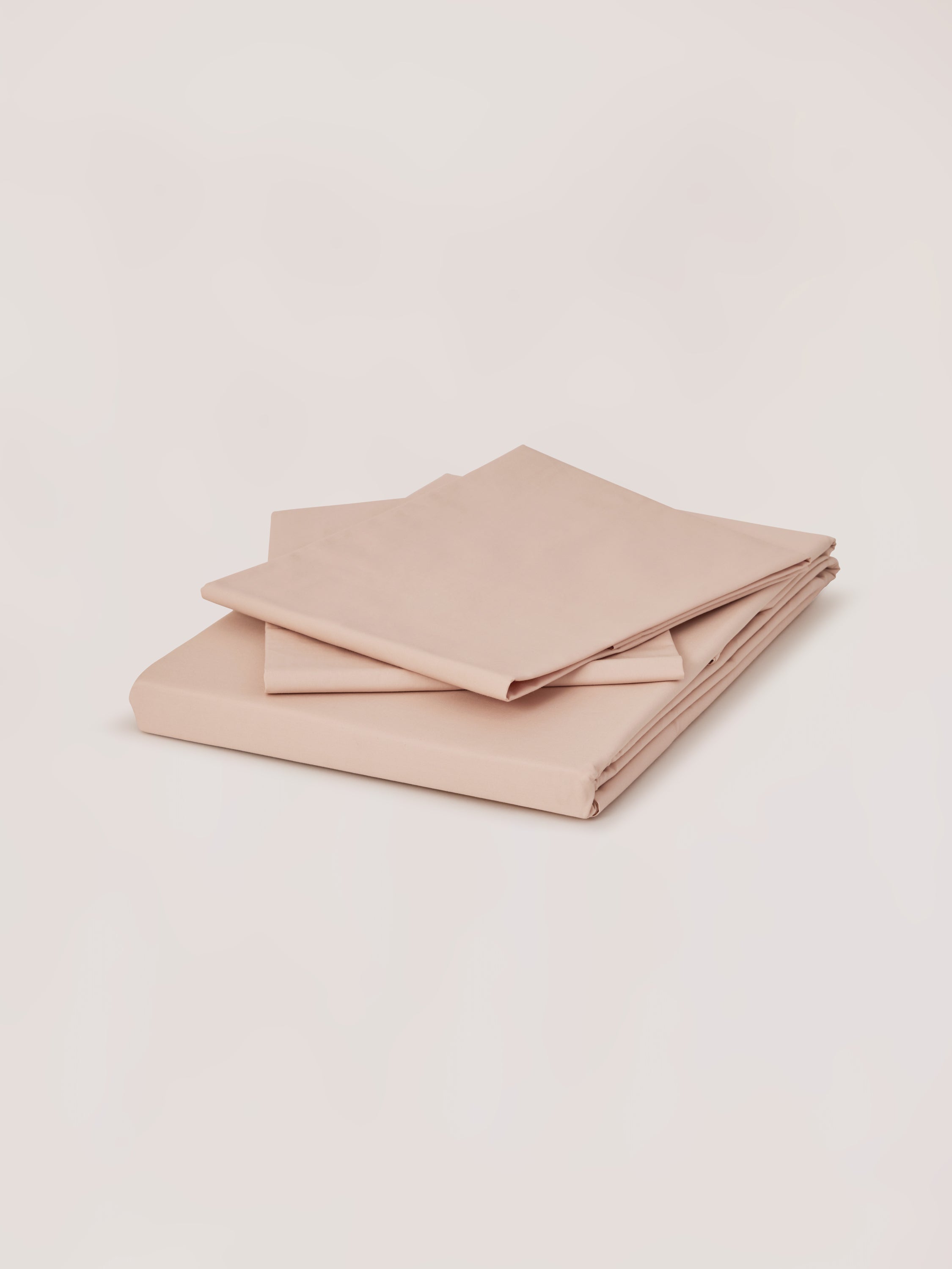 Blush Pink Organic Cotton Percale Flat Sheet Set
