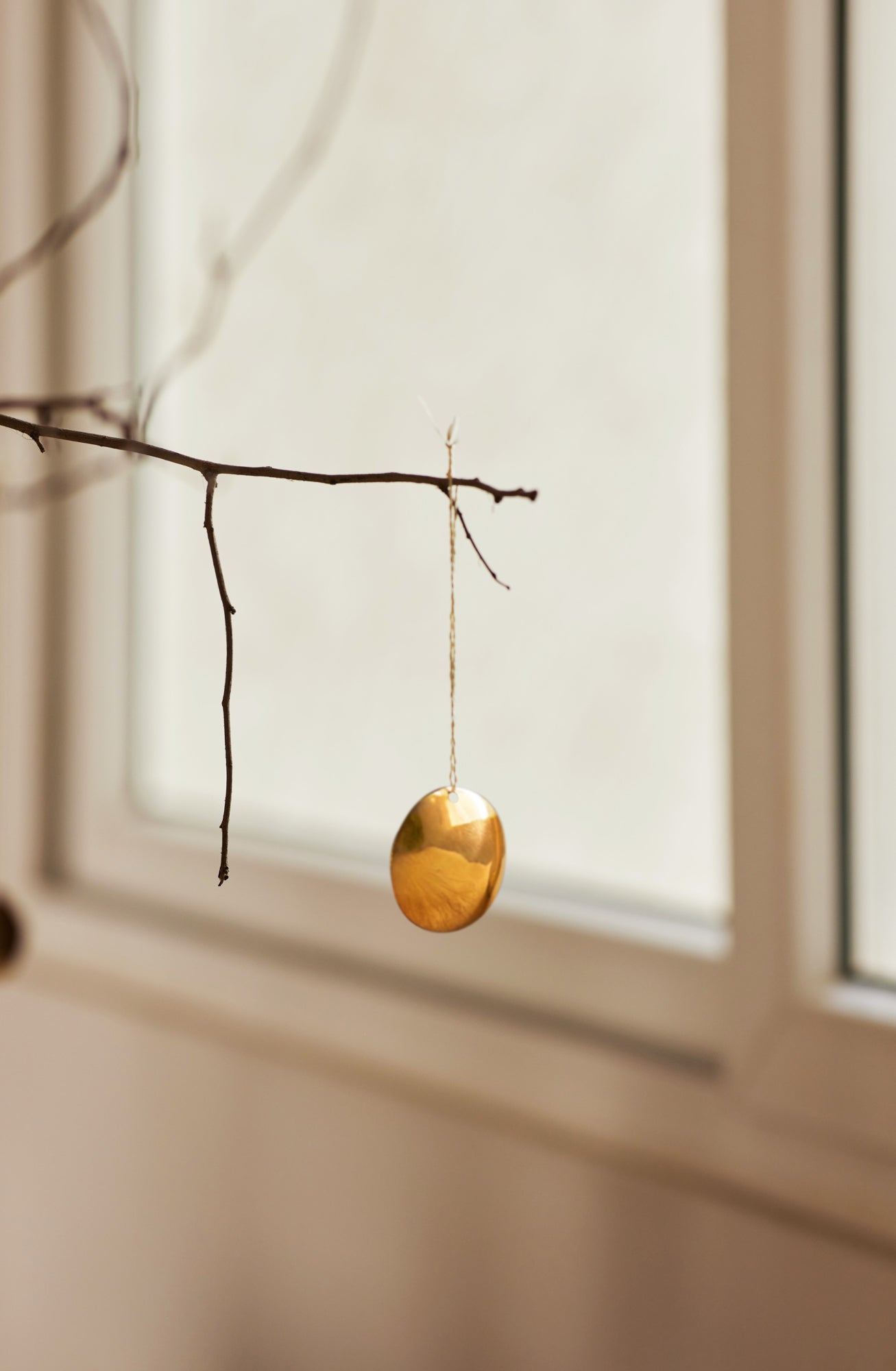 Brass Christmas Ornament Concave Circle