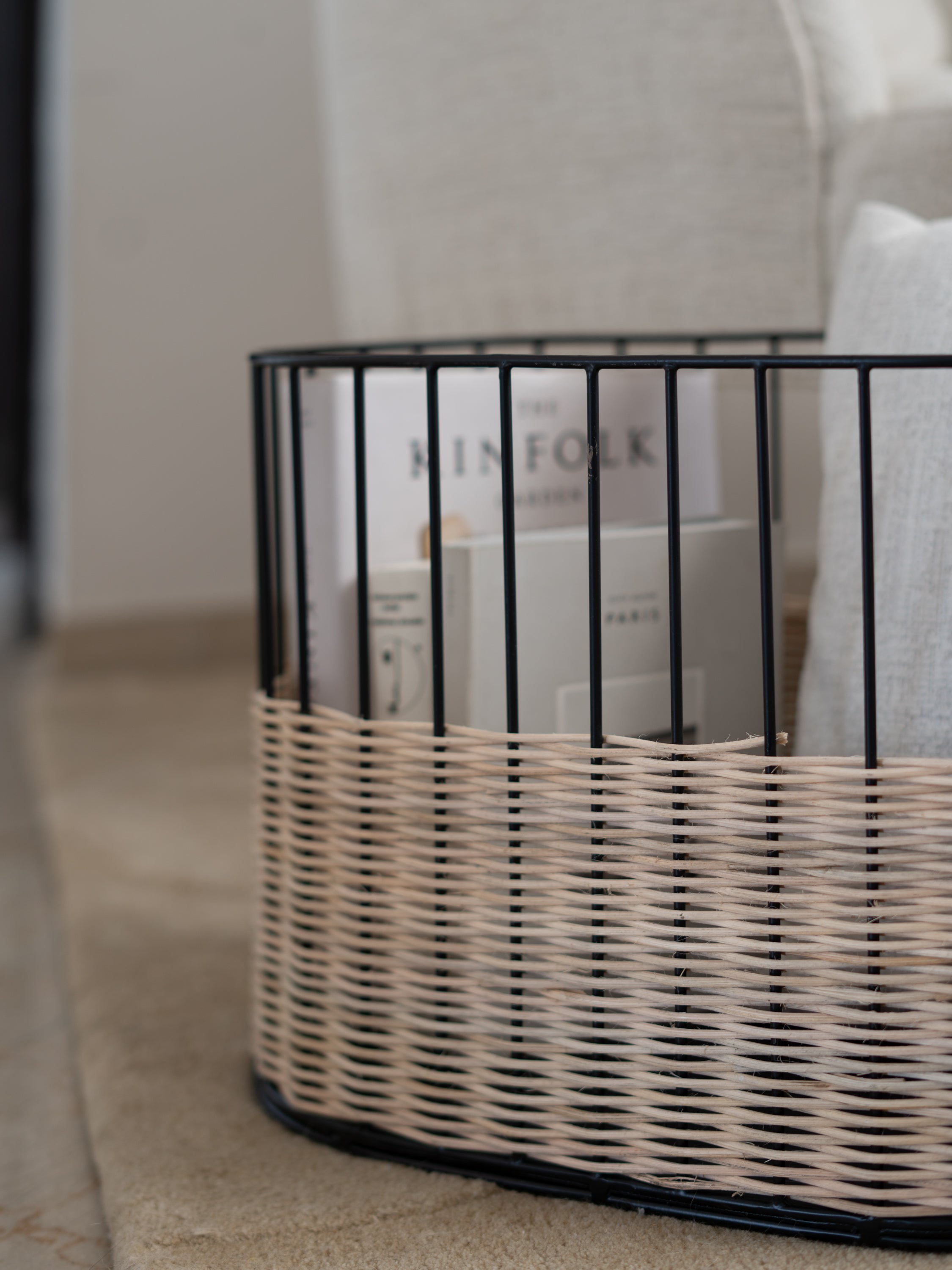 handwoven rattan basket