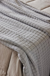 Grey Natural Matelassé Coverlet set