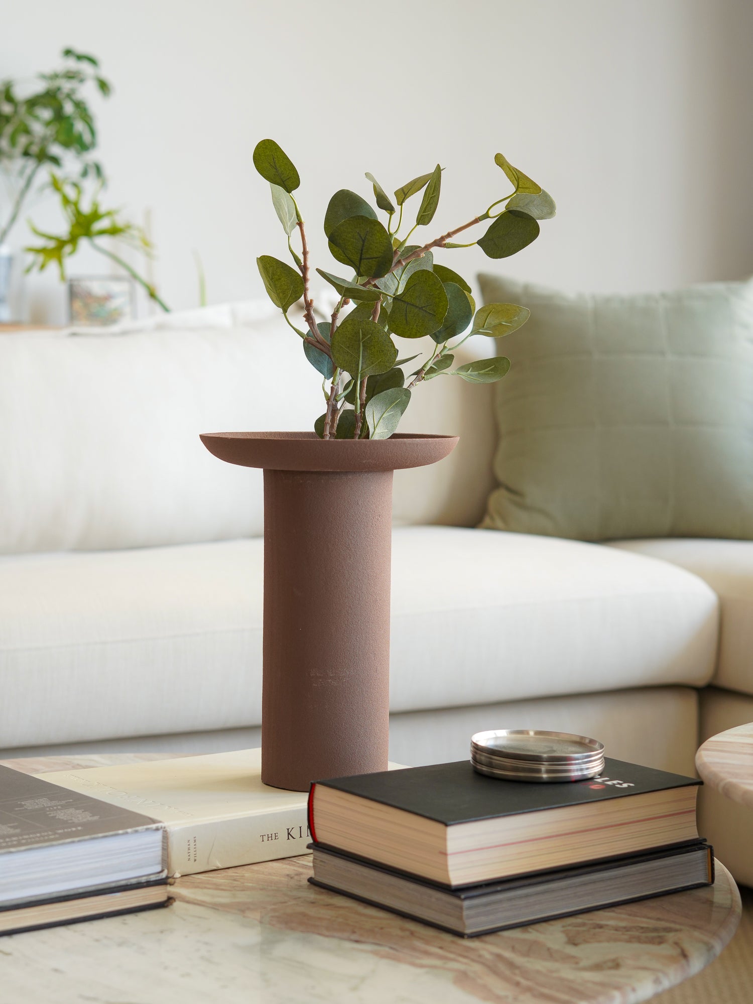 Cinnabari Vase, Tall, brown