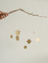 Foliage Brass ornaments on a stick
