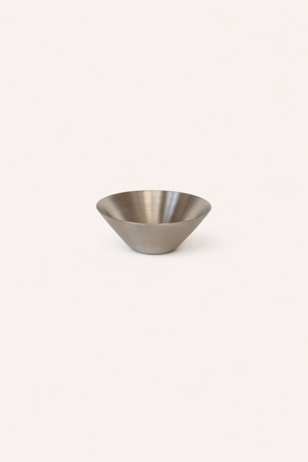 Silver bowl on a white background