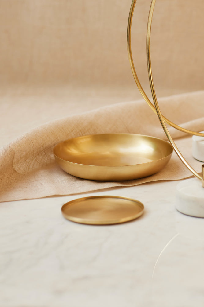 Heirloom Brass Tapas Plate - Fleck