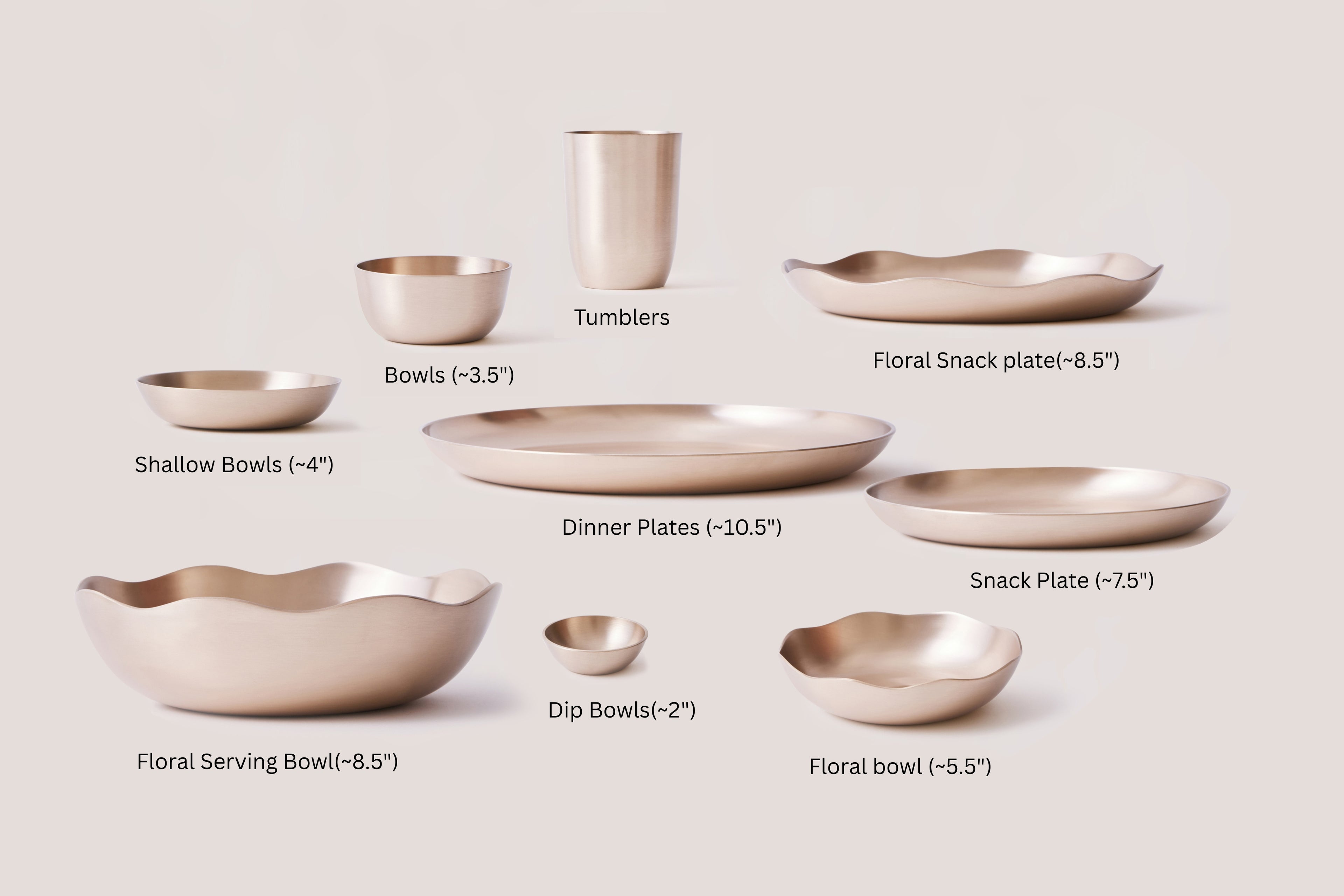 Luxe Kansa Complete Dinner Set