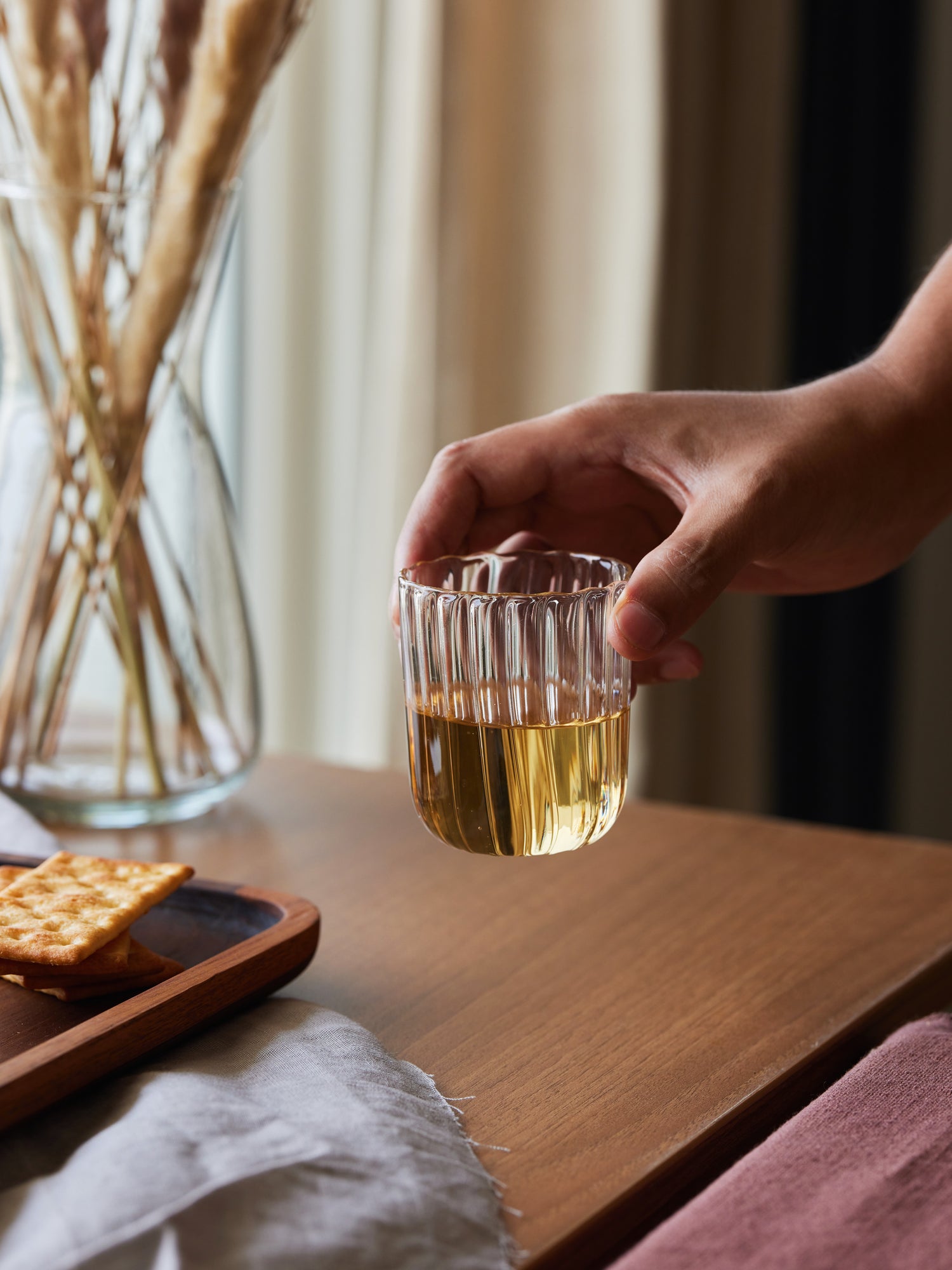 Kira Small Glass Tumbler for serving juices and water.