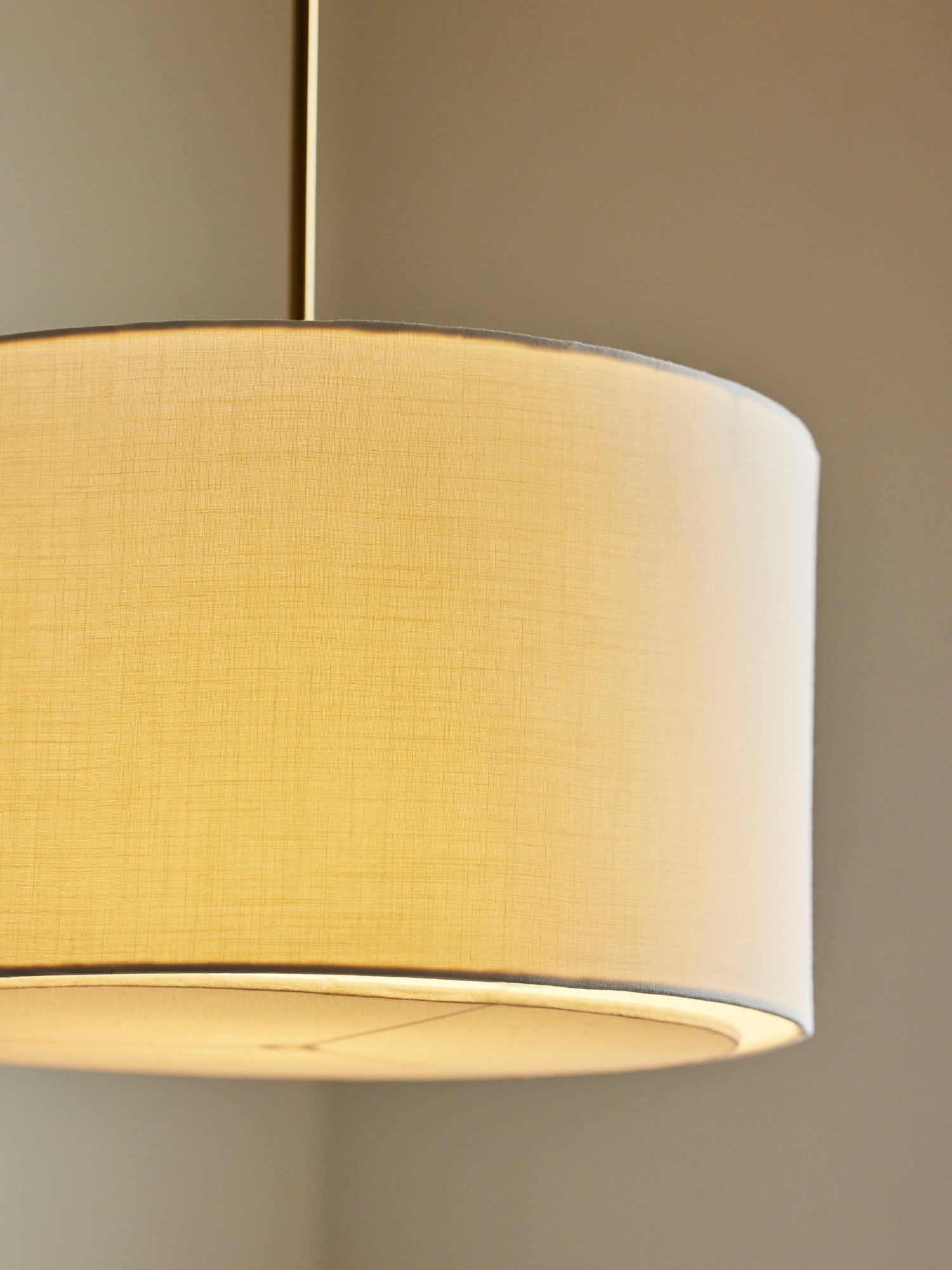 Hanging lamp in white and gold for dining room.