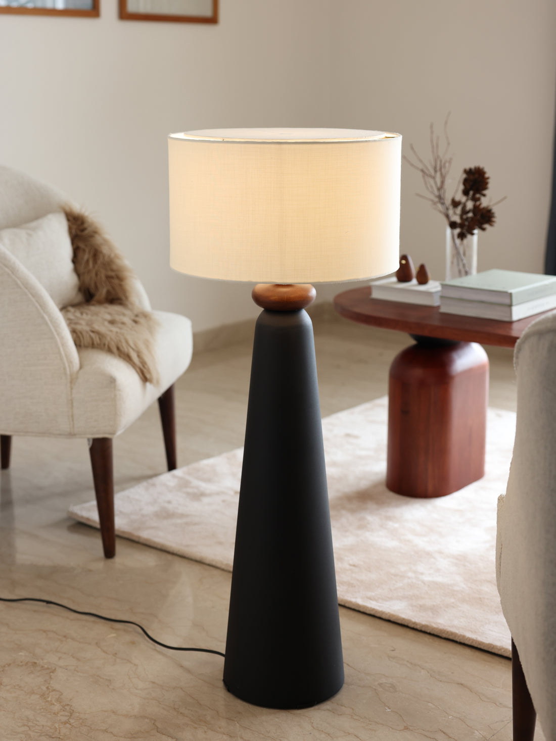 White floor lamp