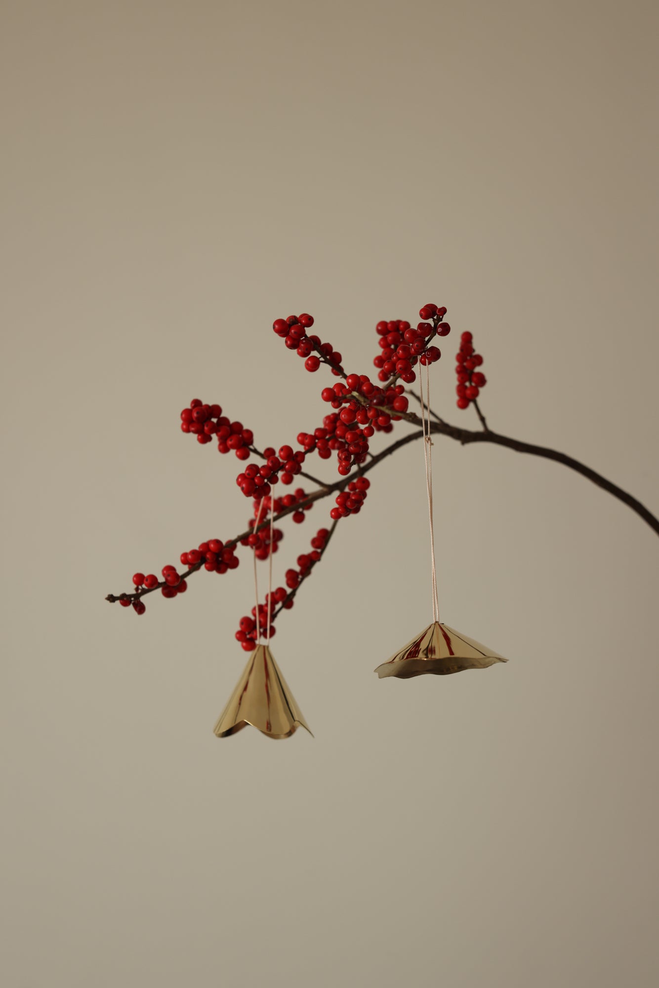 Golden ornaments for home decor.