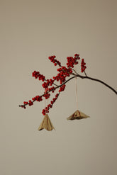 Golden ornaments for home decor.