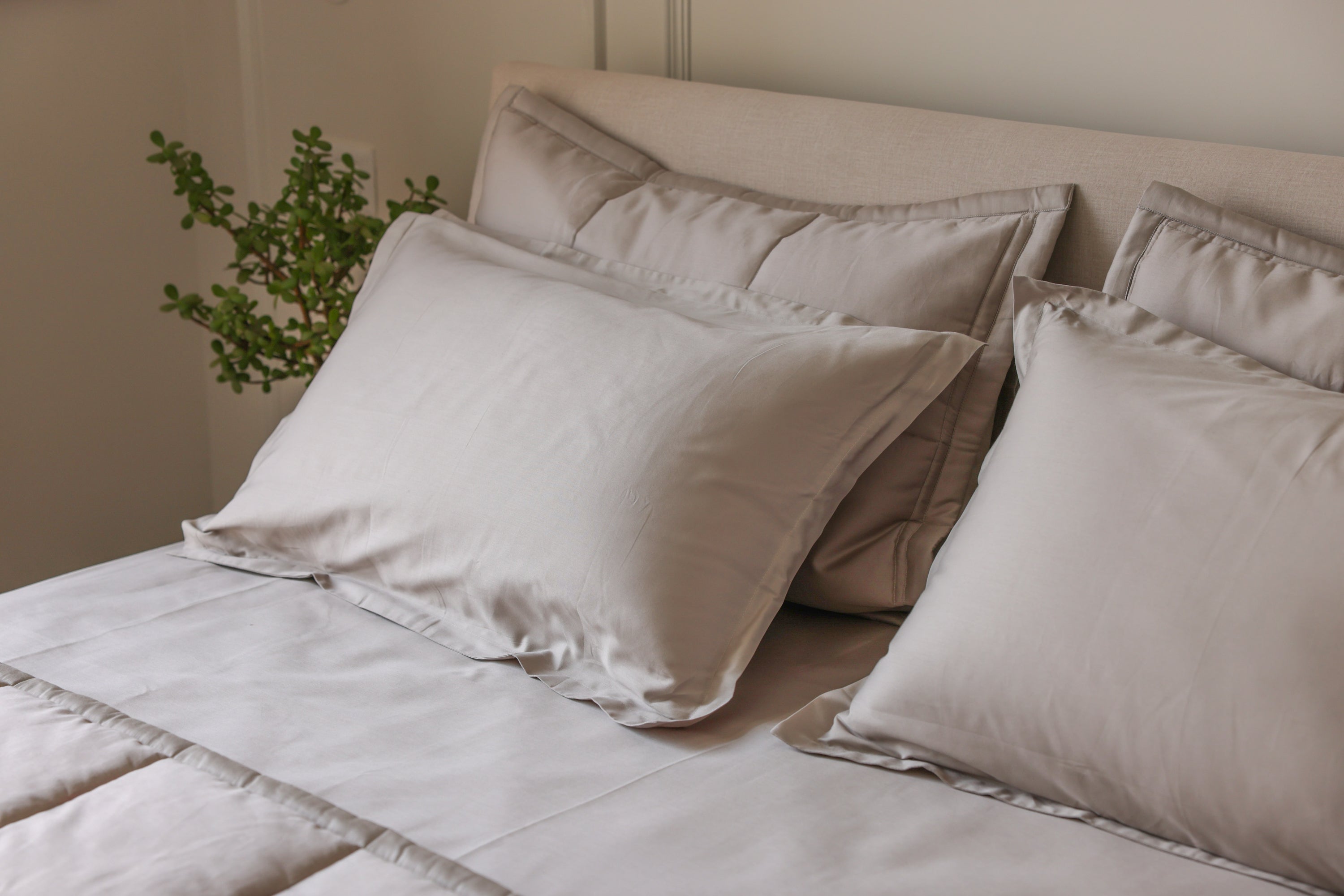 Pewter Luxe Sateen Pillows