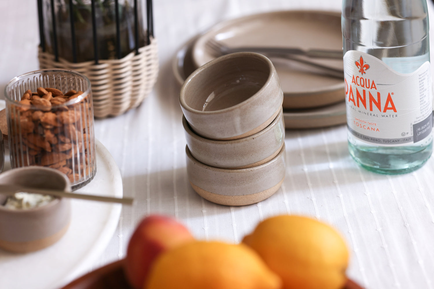 Sand Grey Stoneware Bowls Set of 4
