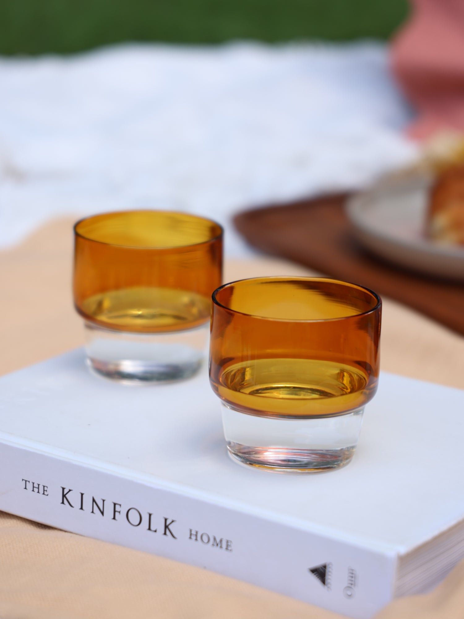 Stackable glass for drinks.