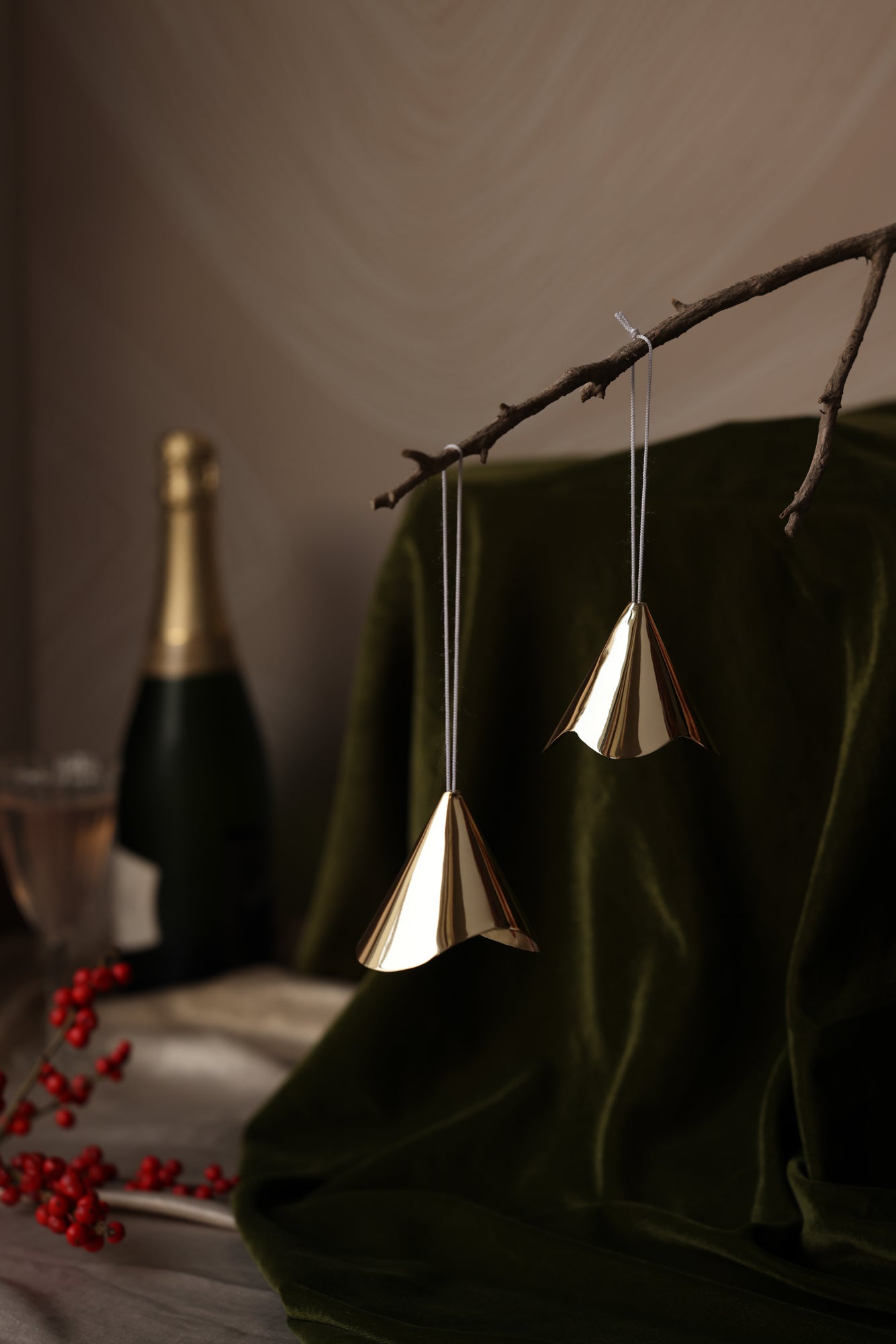 Tall Cut Flower Ornaments, Set of 2