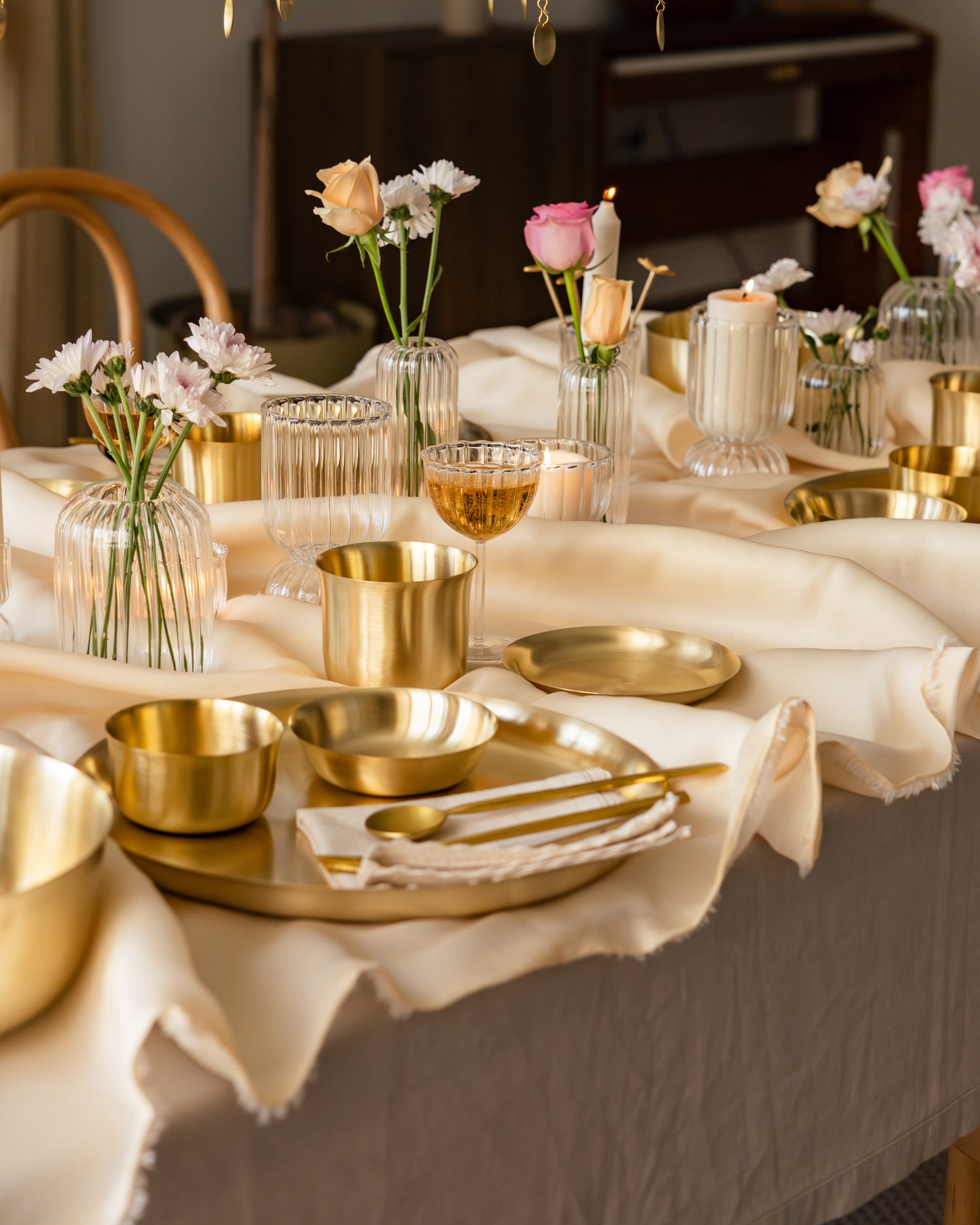 Turtle Brass Dinnerware, Set of 4