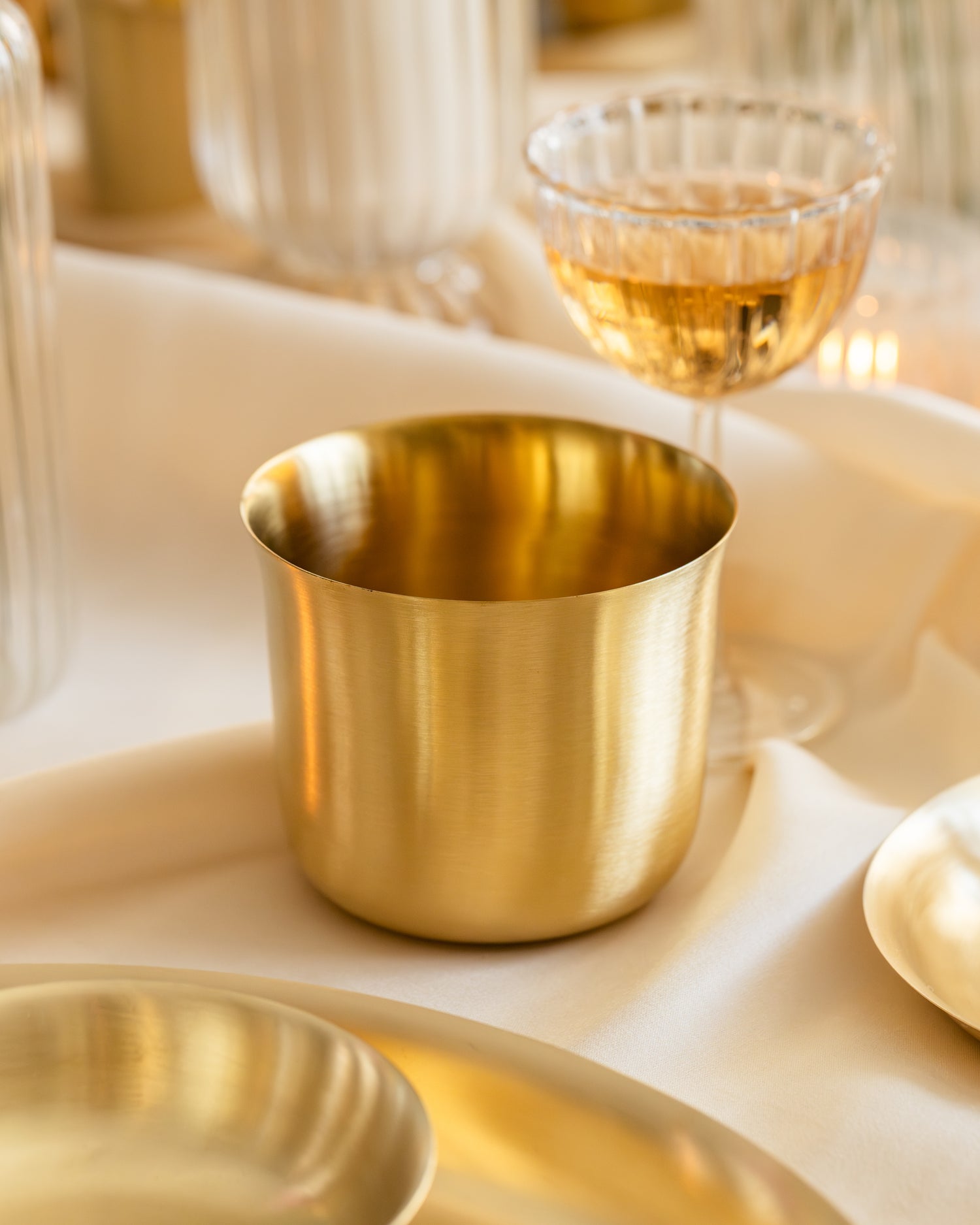 Turtle Brass Dinnerware, Set of 4