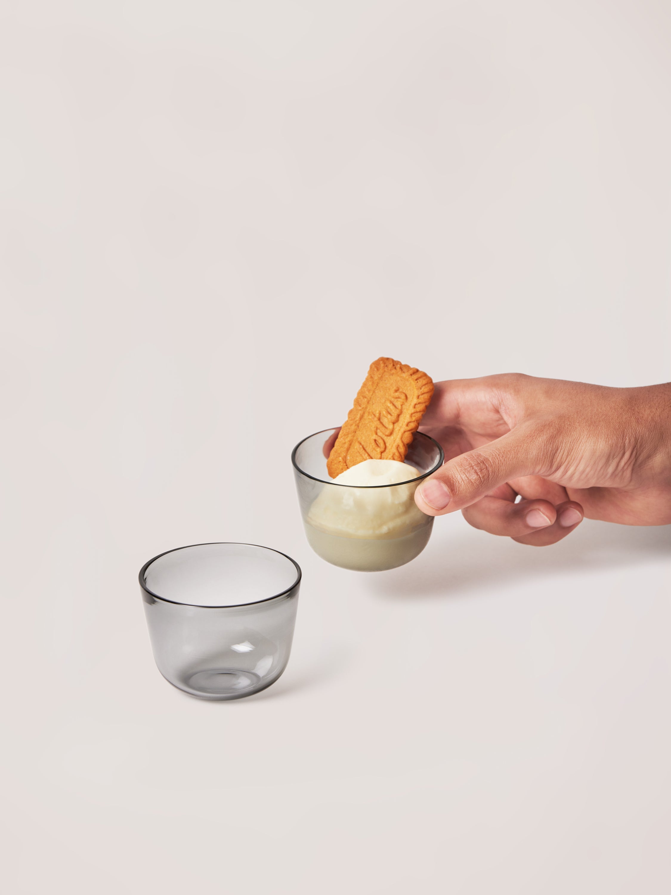 grey glass small coffee cups