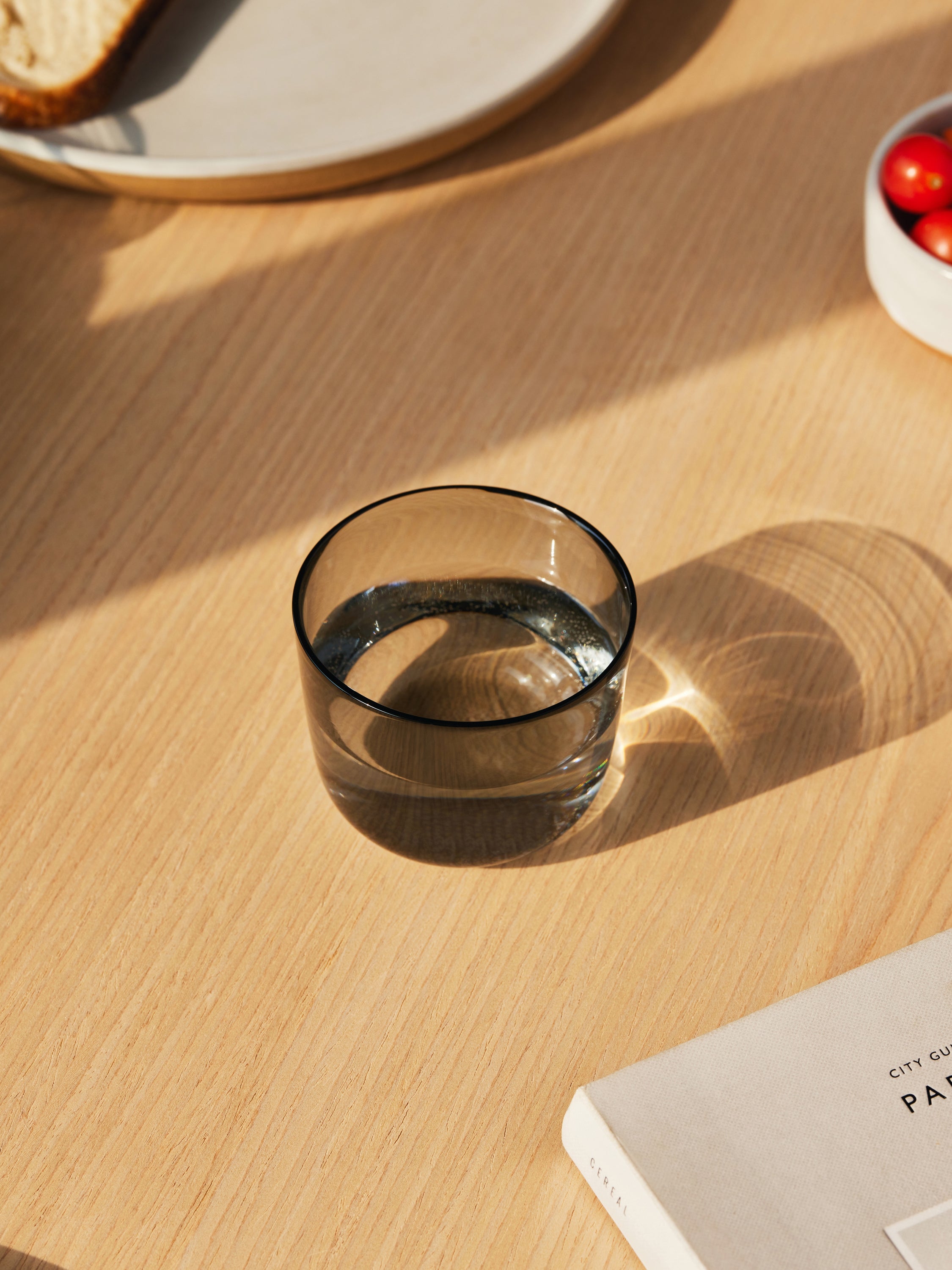 grey Glass latte cup