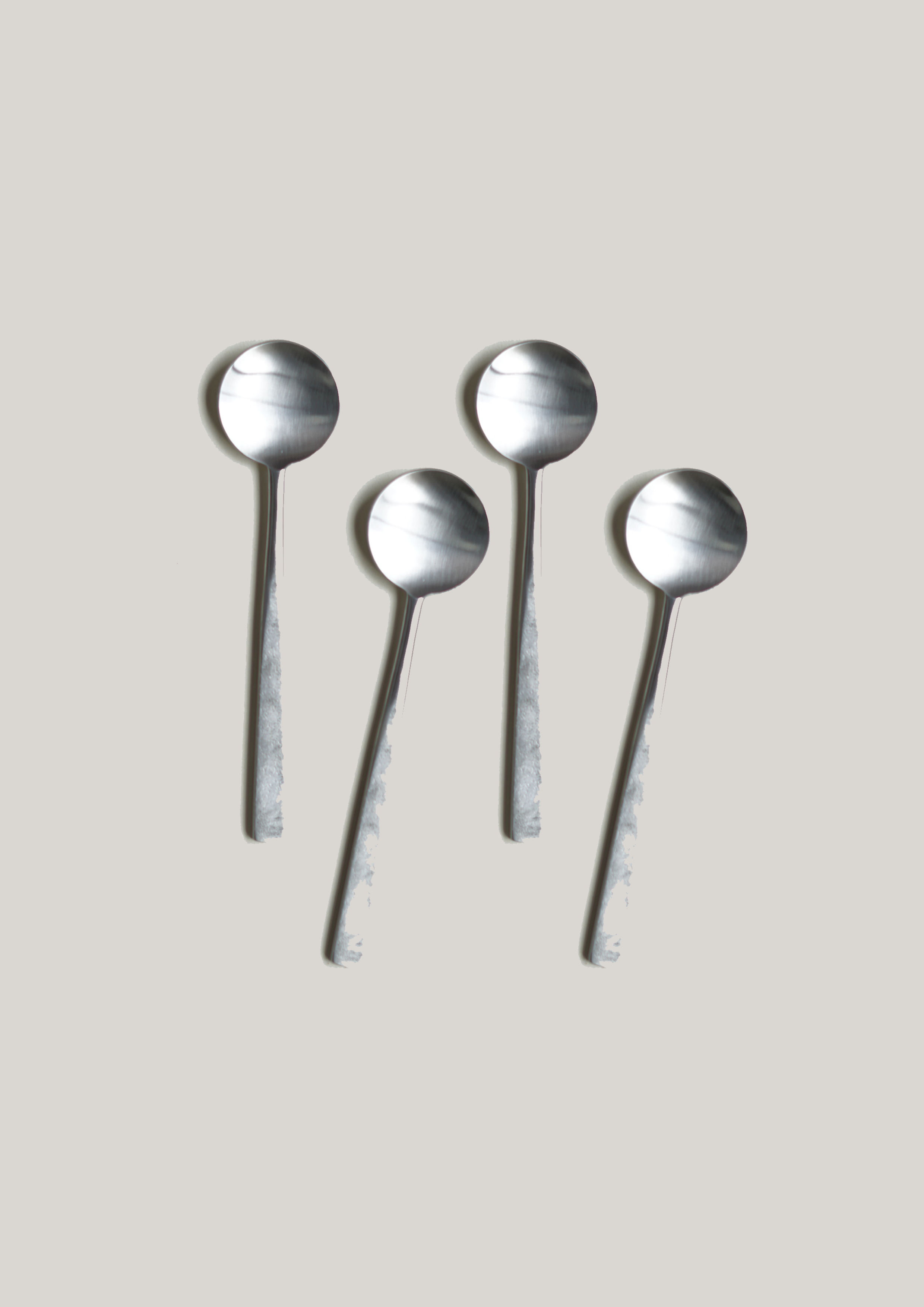Wabi Soup Spoons, Stainless Steel, Set of 4
