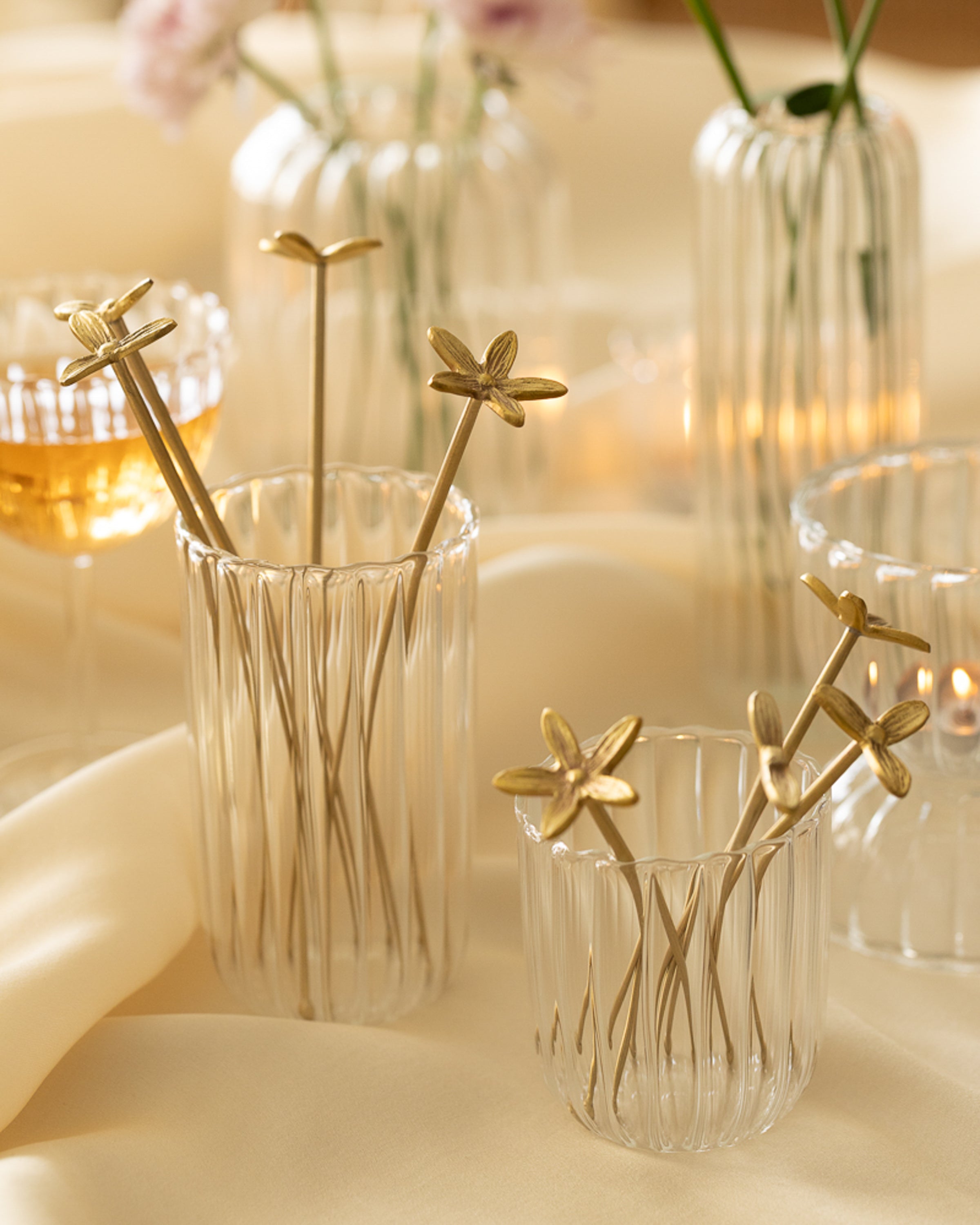 Wild Flower Stirrers, Set Of 4, Large