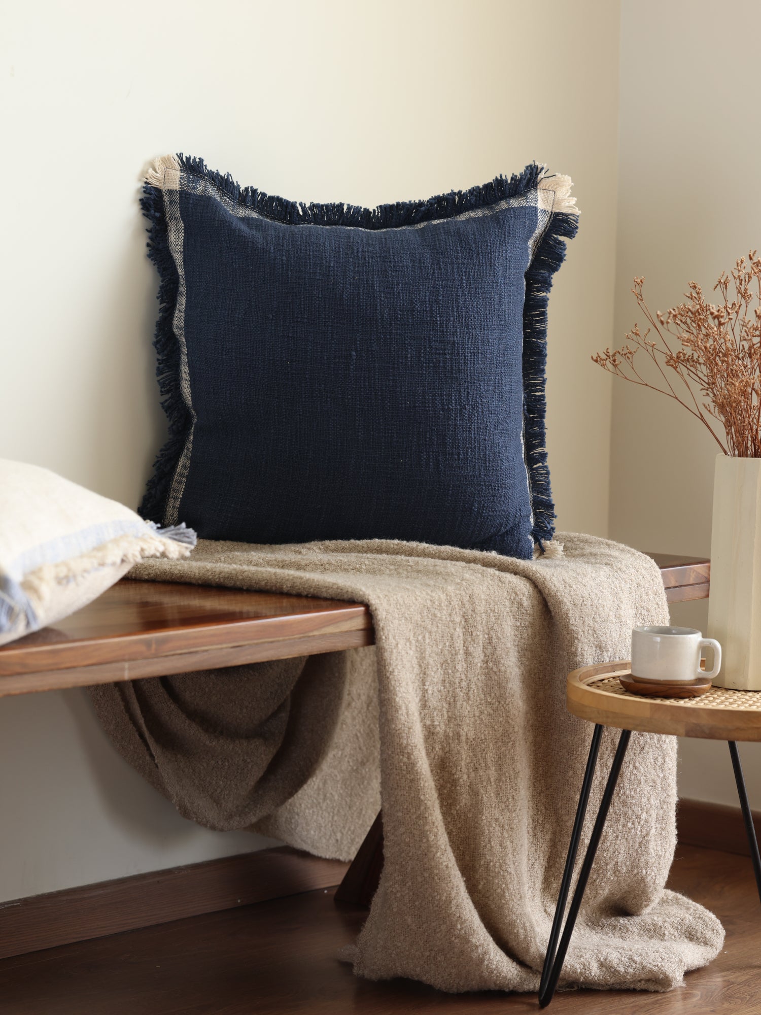 Protective Blue cushion cover for Couch or Sofa.