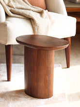 Small brown tables set
