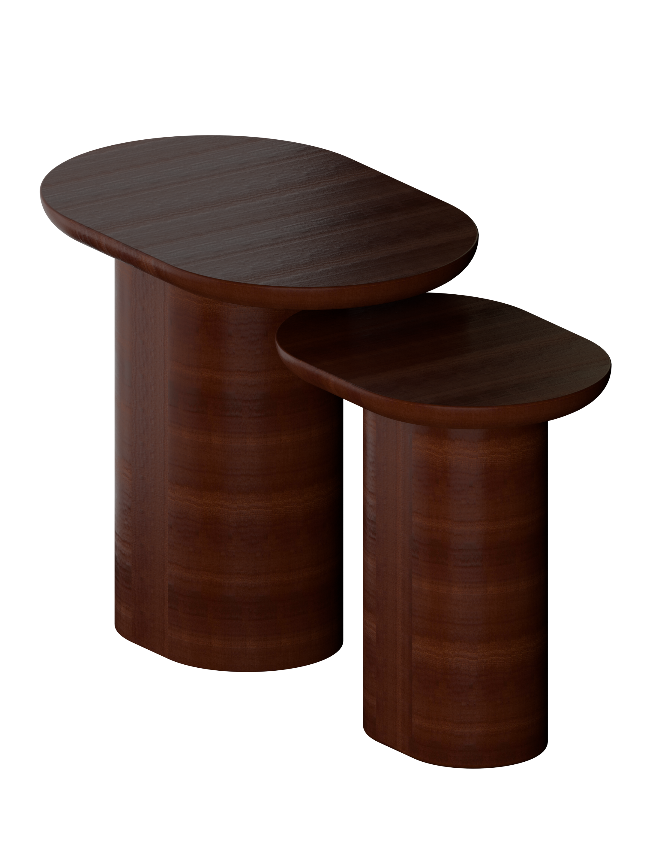 Baobab Nesting Tables, Set of 2 Coffee Brown