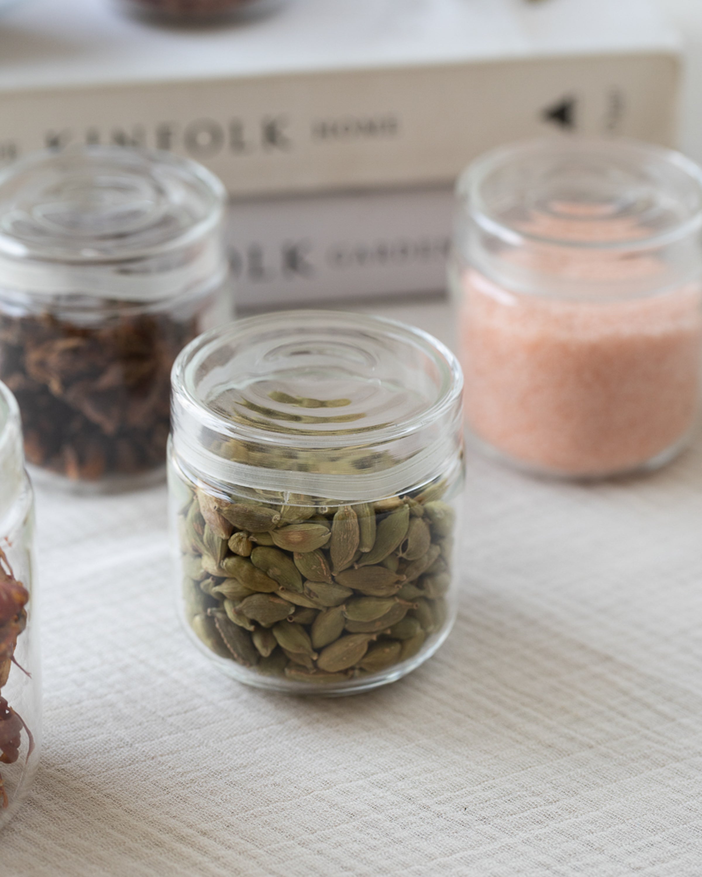 Klar Storage Borosilicate Glass Jars, Set of 6