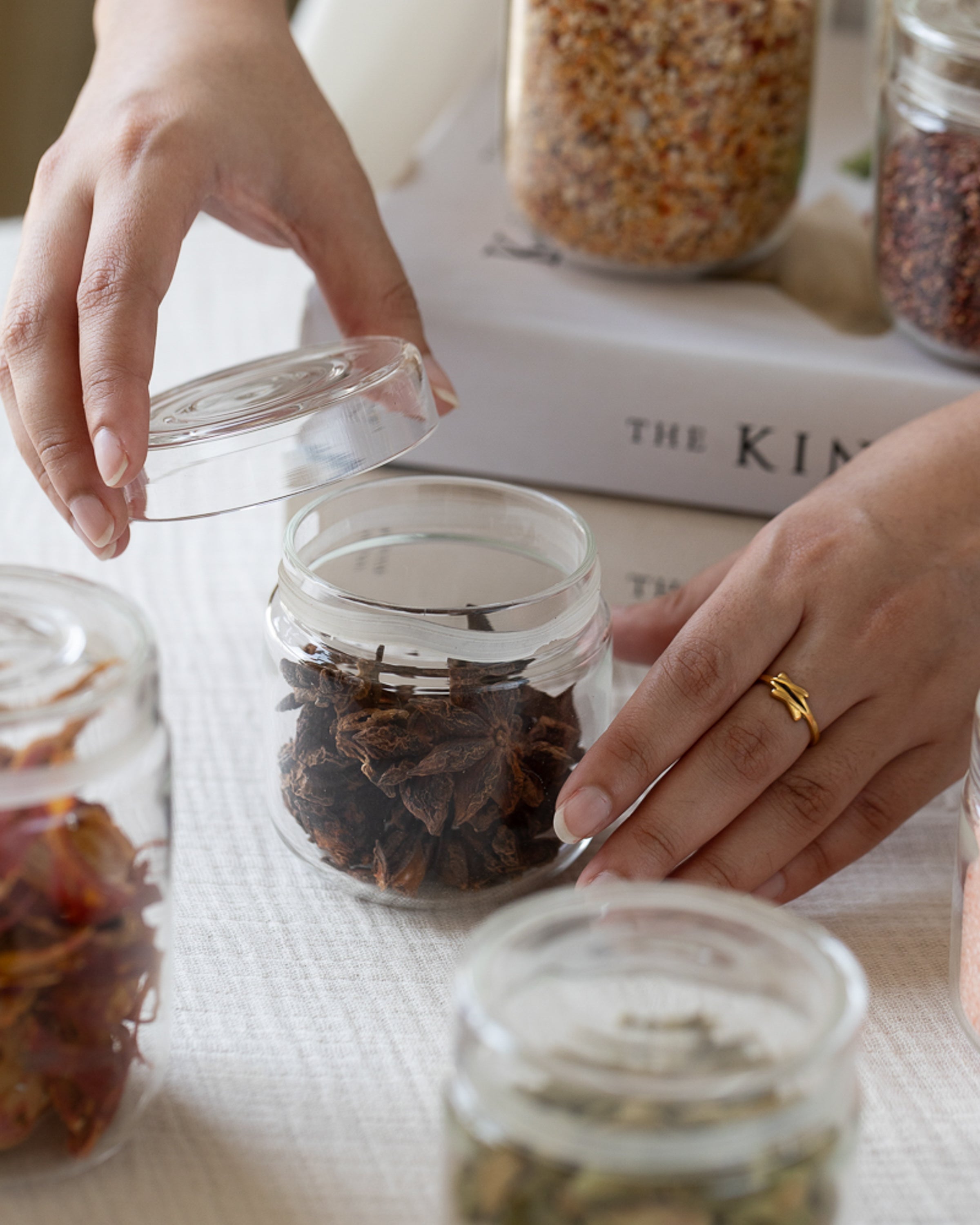 Klar Storage Borosilicate Glass Jars, Set of 6