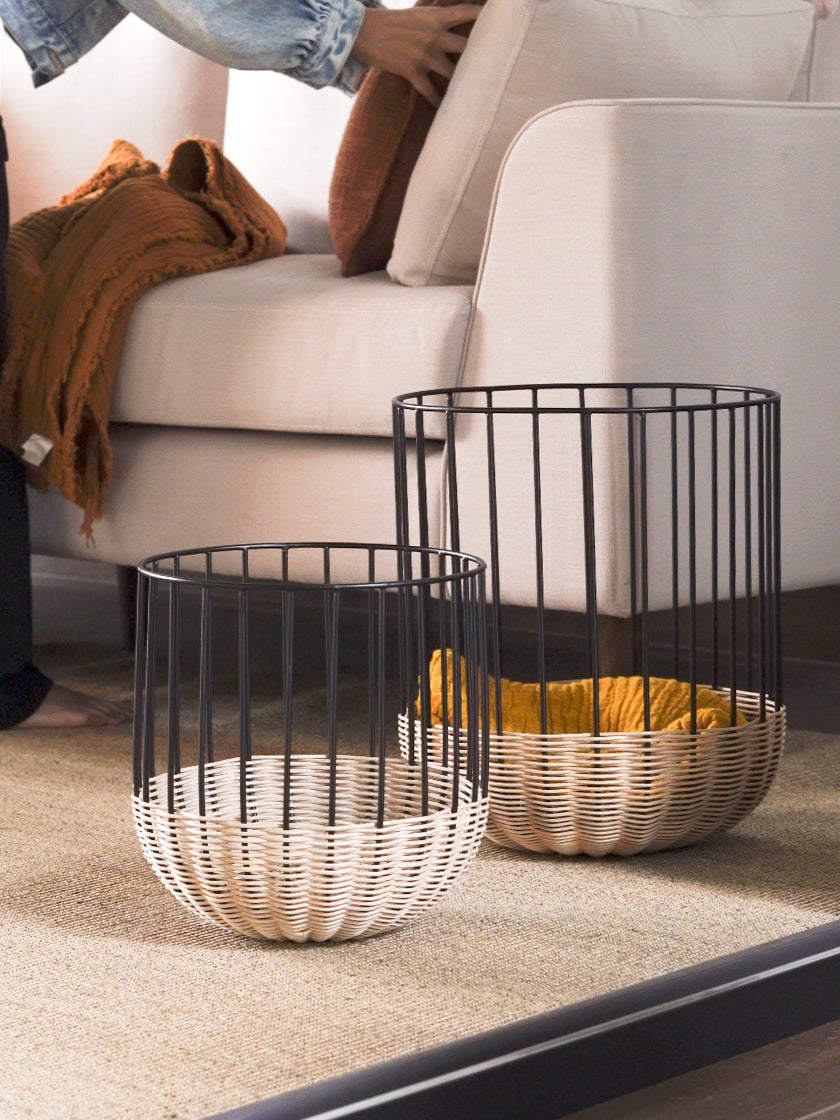 Cabo Natural Rattan Laundry Basket, Medium