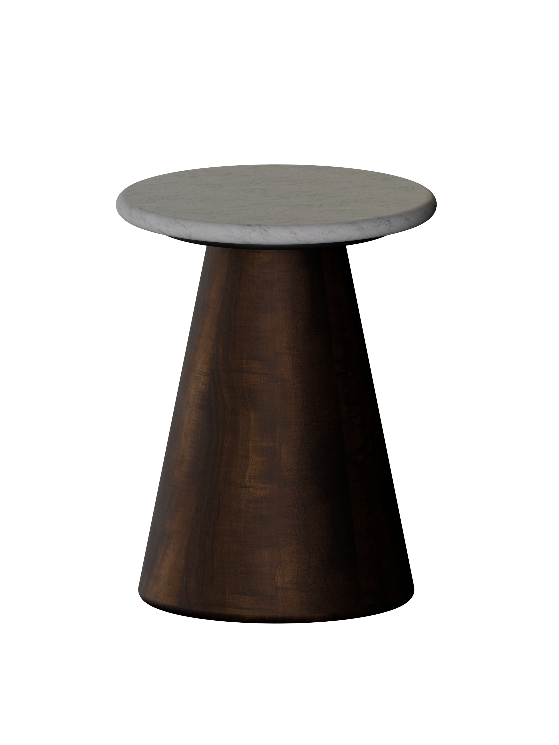 Conifer Side Table, Wood & Marble