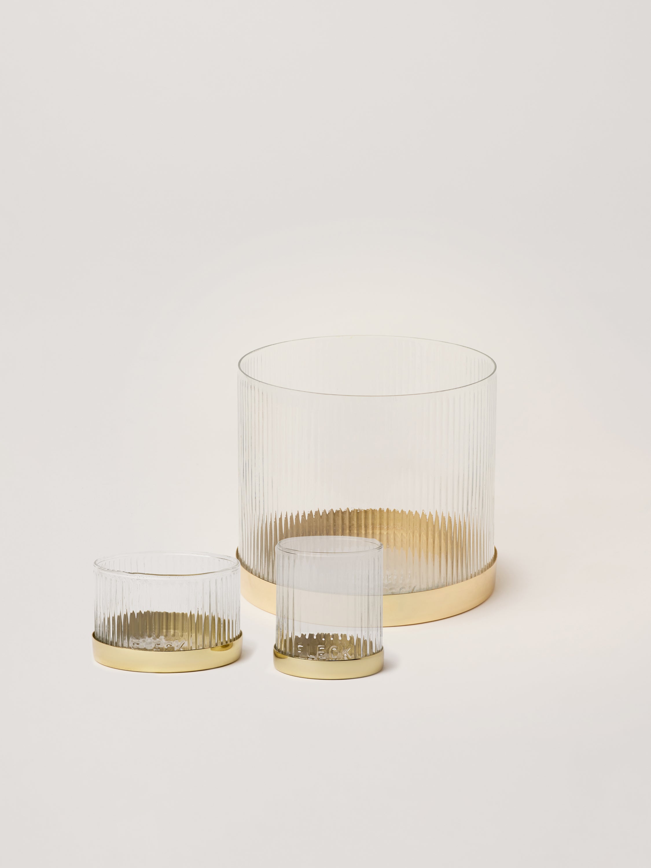 Fluted Glass Vase & Votives Bundle