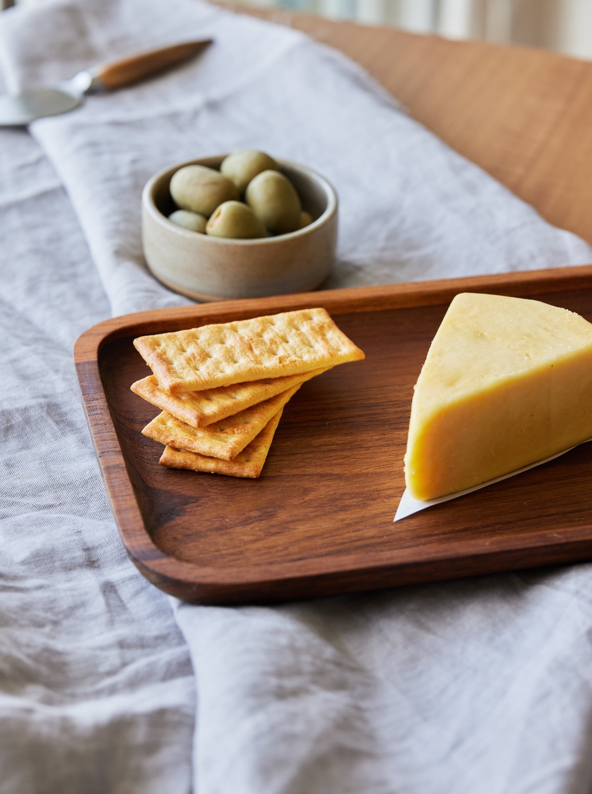 small minimal teak wood trays