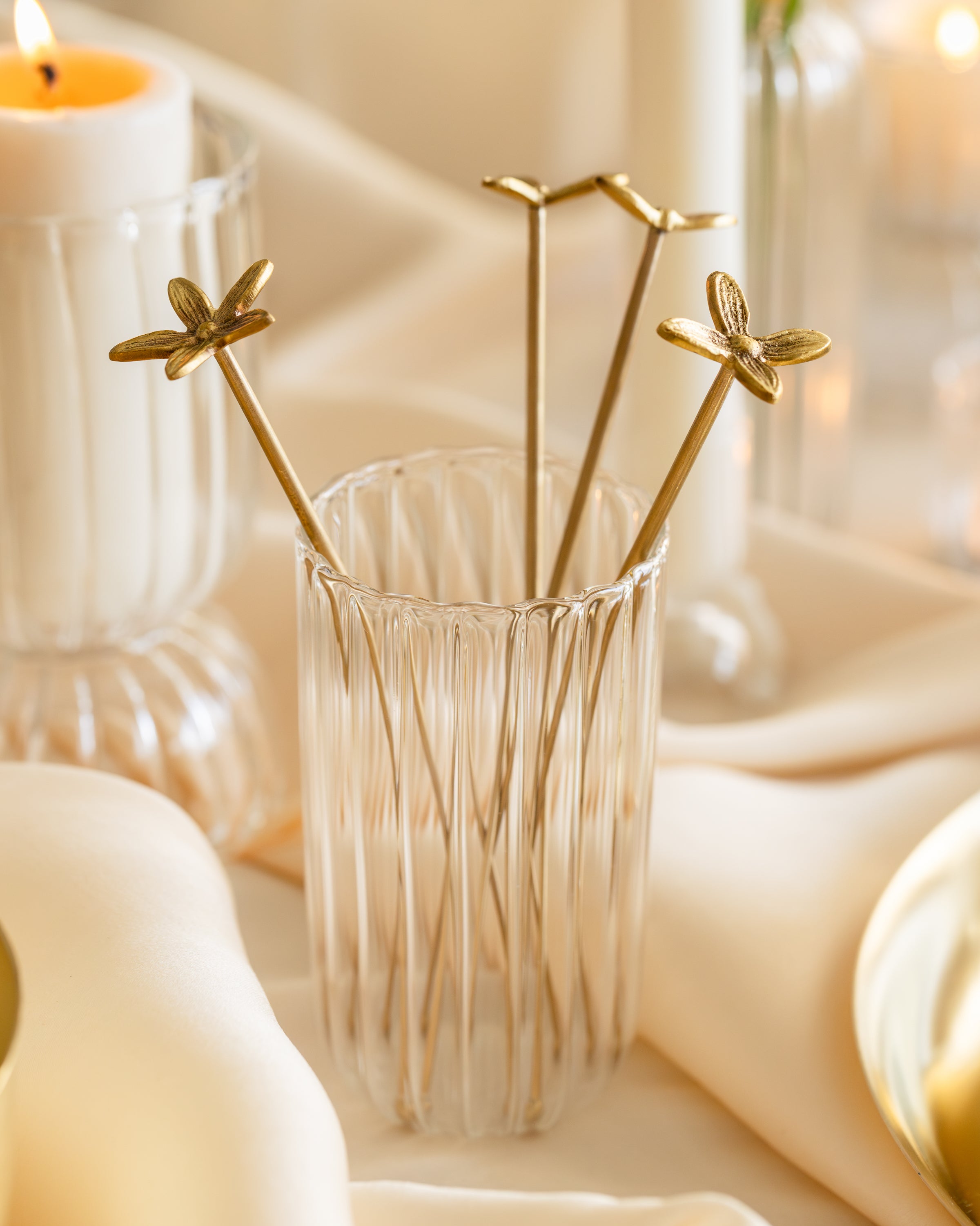 Wild Flower Stirrers, Set Of 4, Large