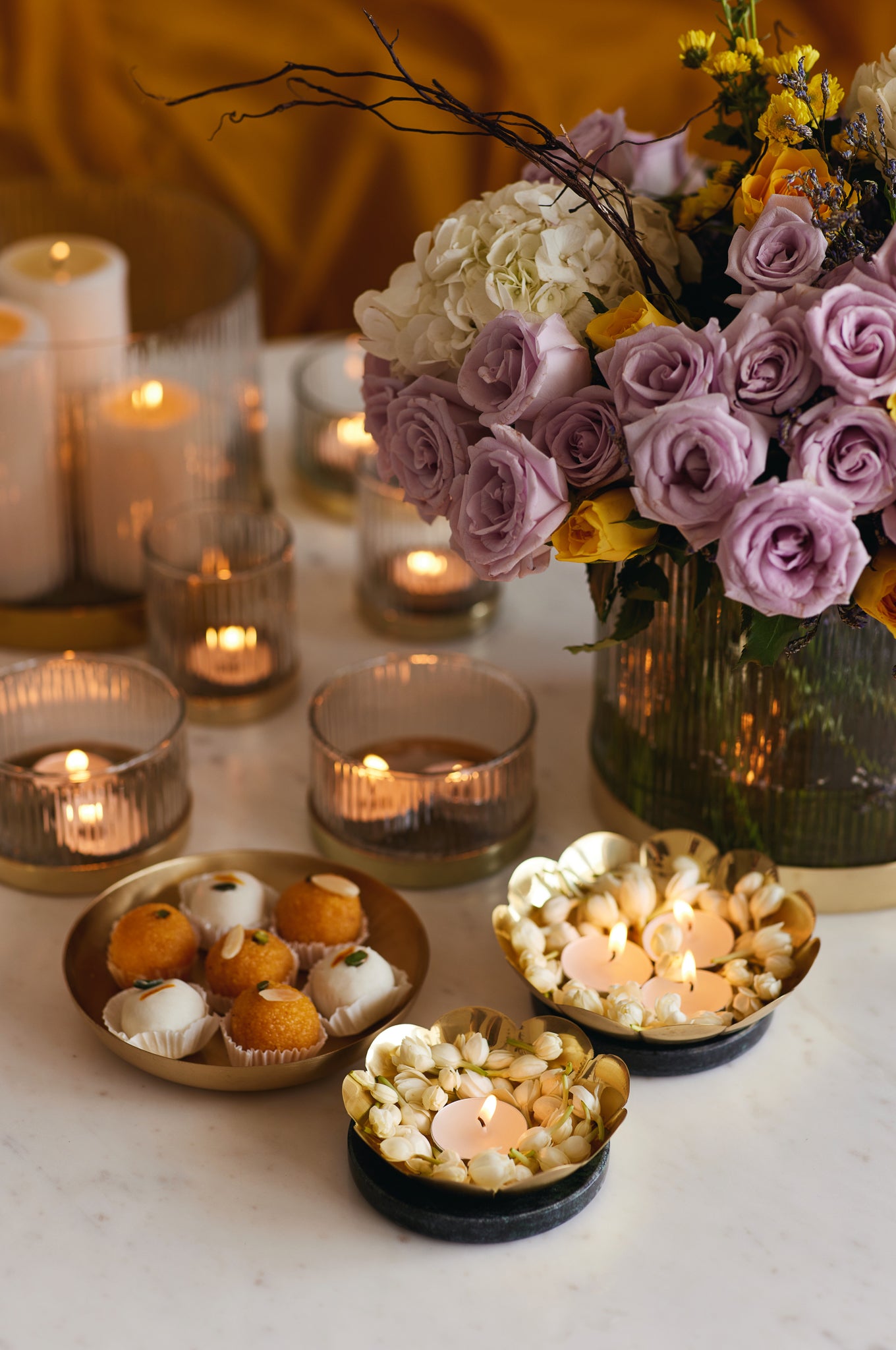 Fluted Glass Votives Set - Fleck