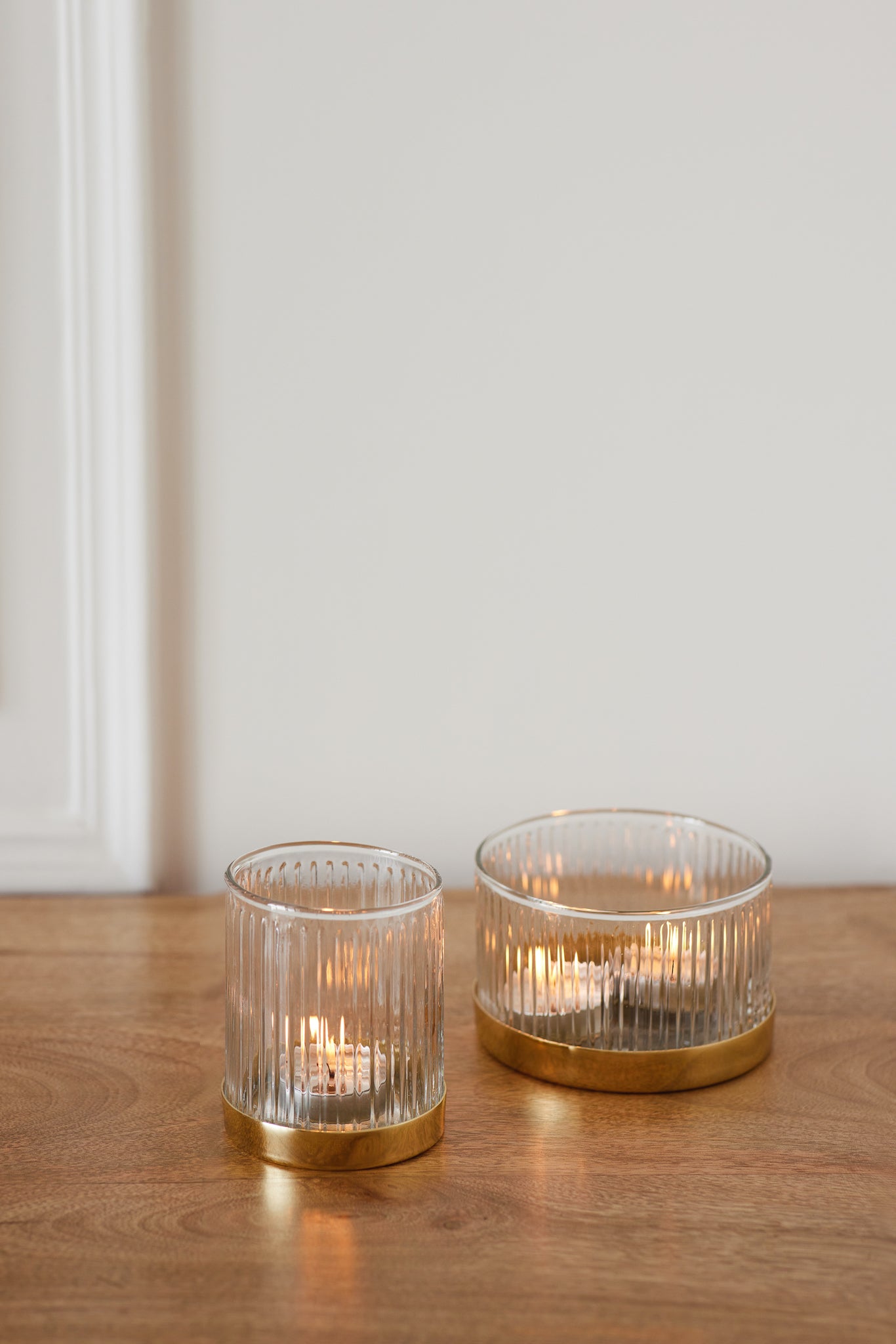 Fluted Glass Votives Set - Fleck