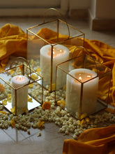 Clear Glass & Brass Lanterns with Handles