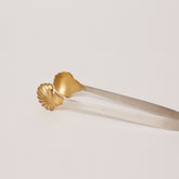 Fleck Sea Shell Brass and Steel Tongs