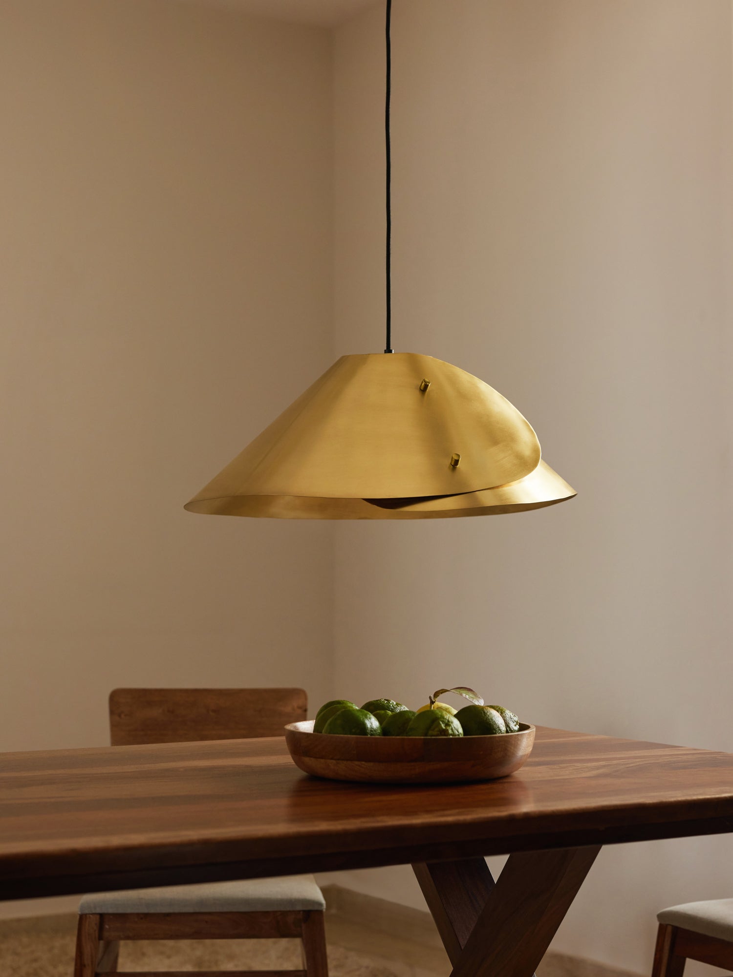 Golden hanging lights.