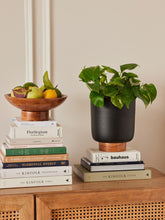 Black metal decorative pots for home