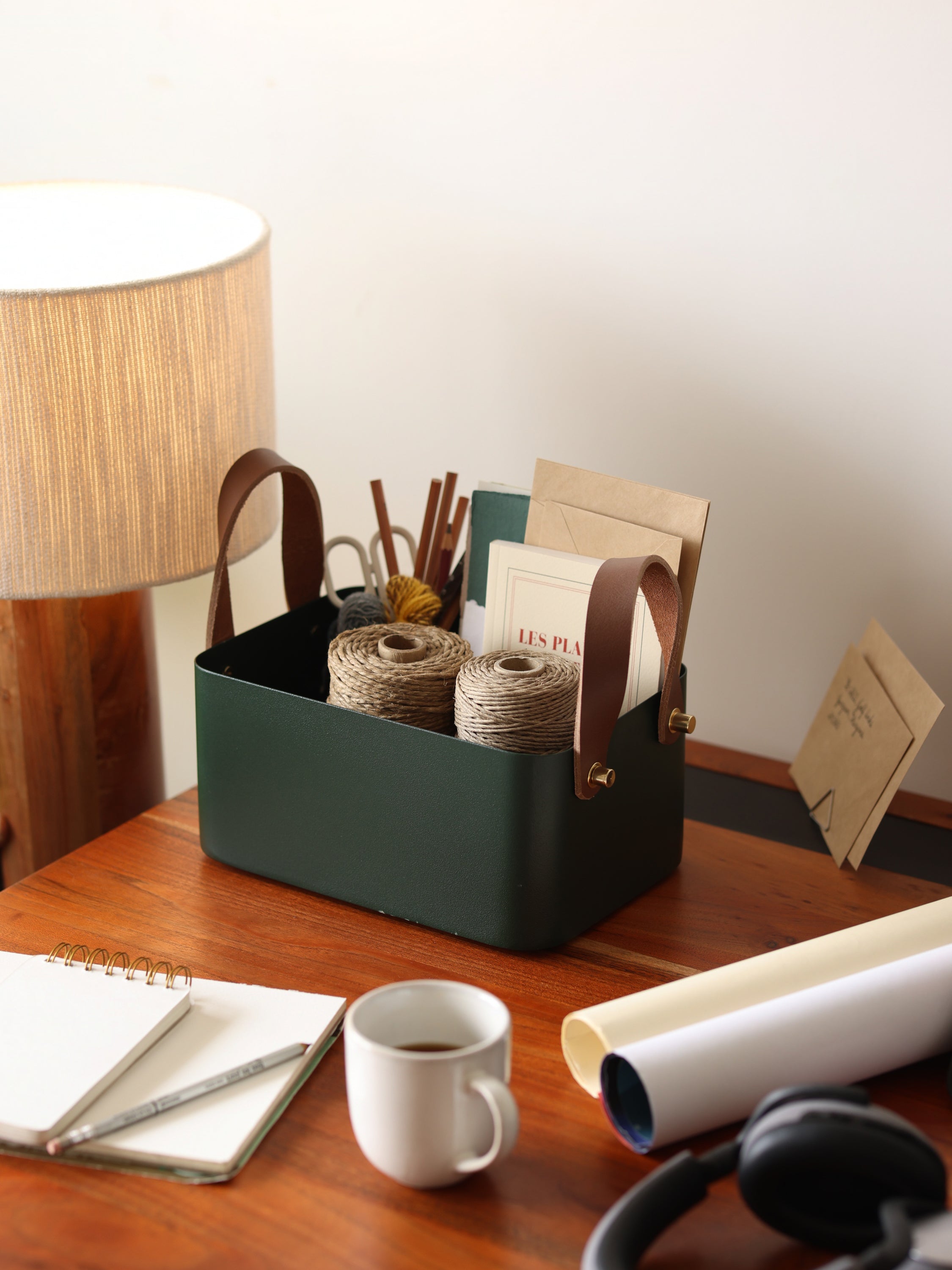 Rectangle Basket - Forest Green, Small - Fleck