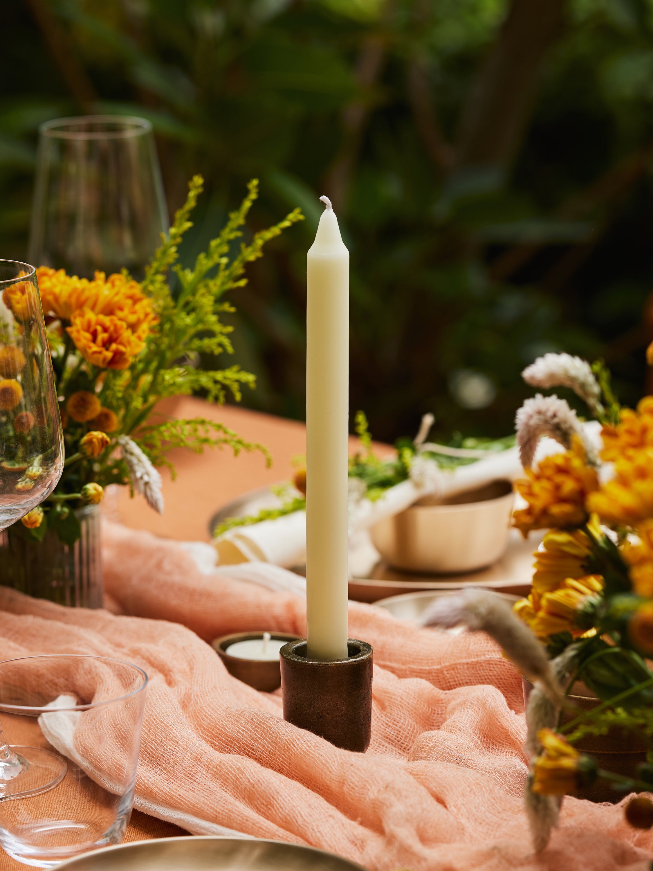 Thick Dinner Candles, Set of 4