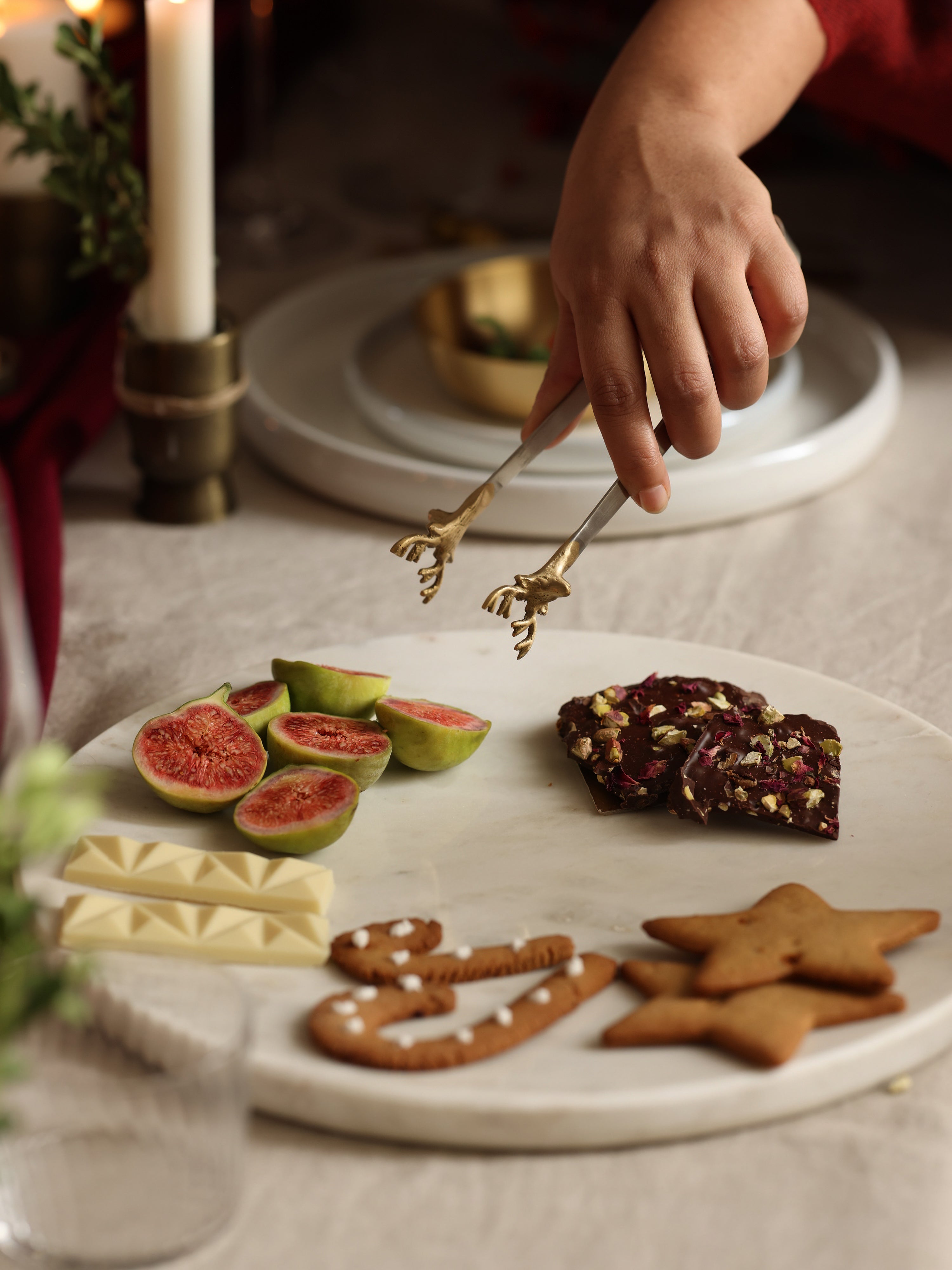 White Marble Platter - Fleck