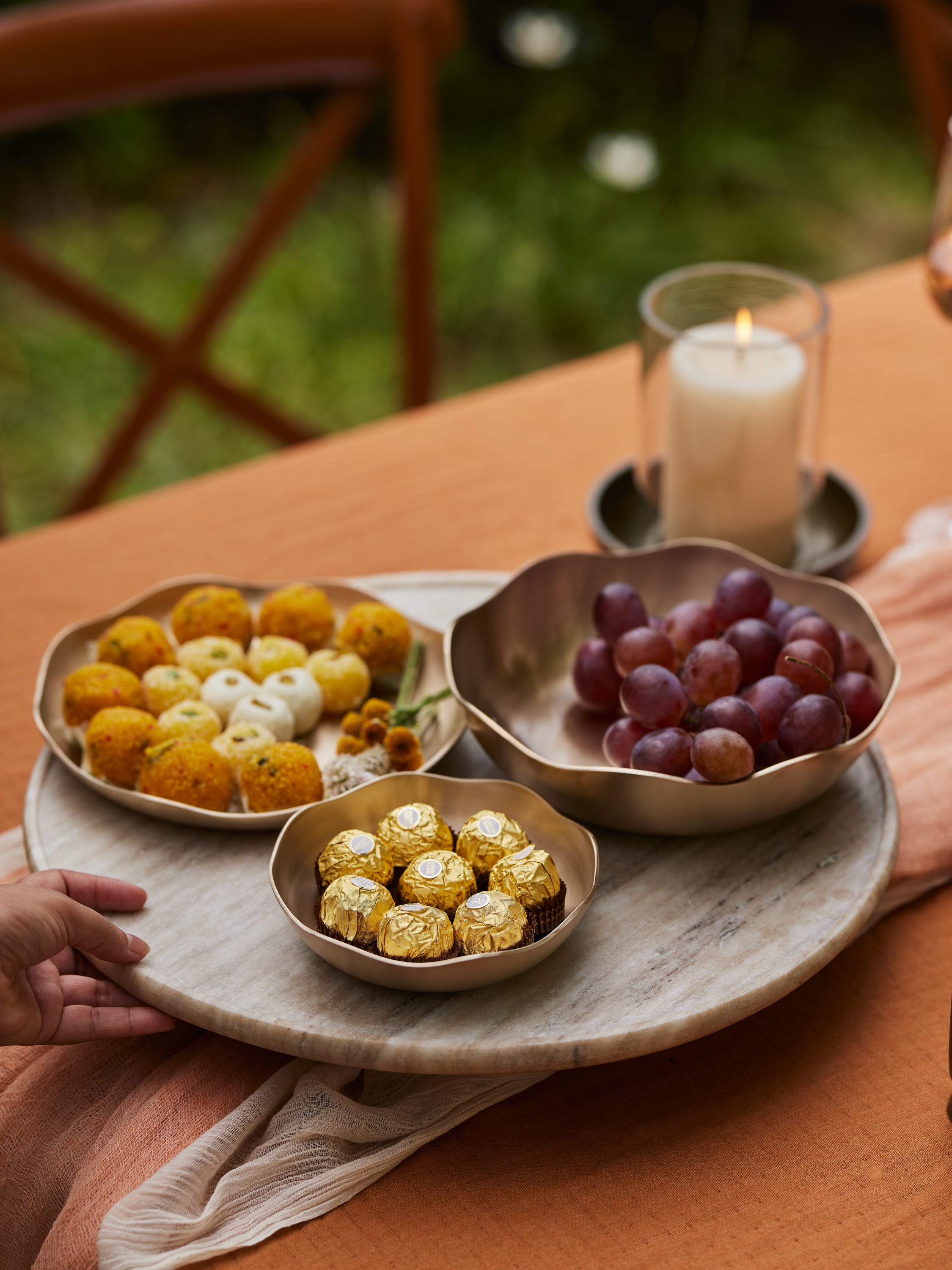 Kansa Bronze floral bowls set