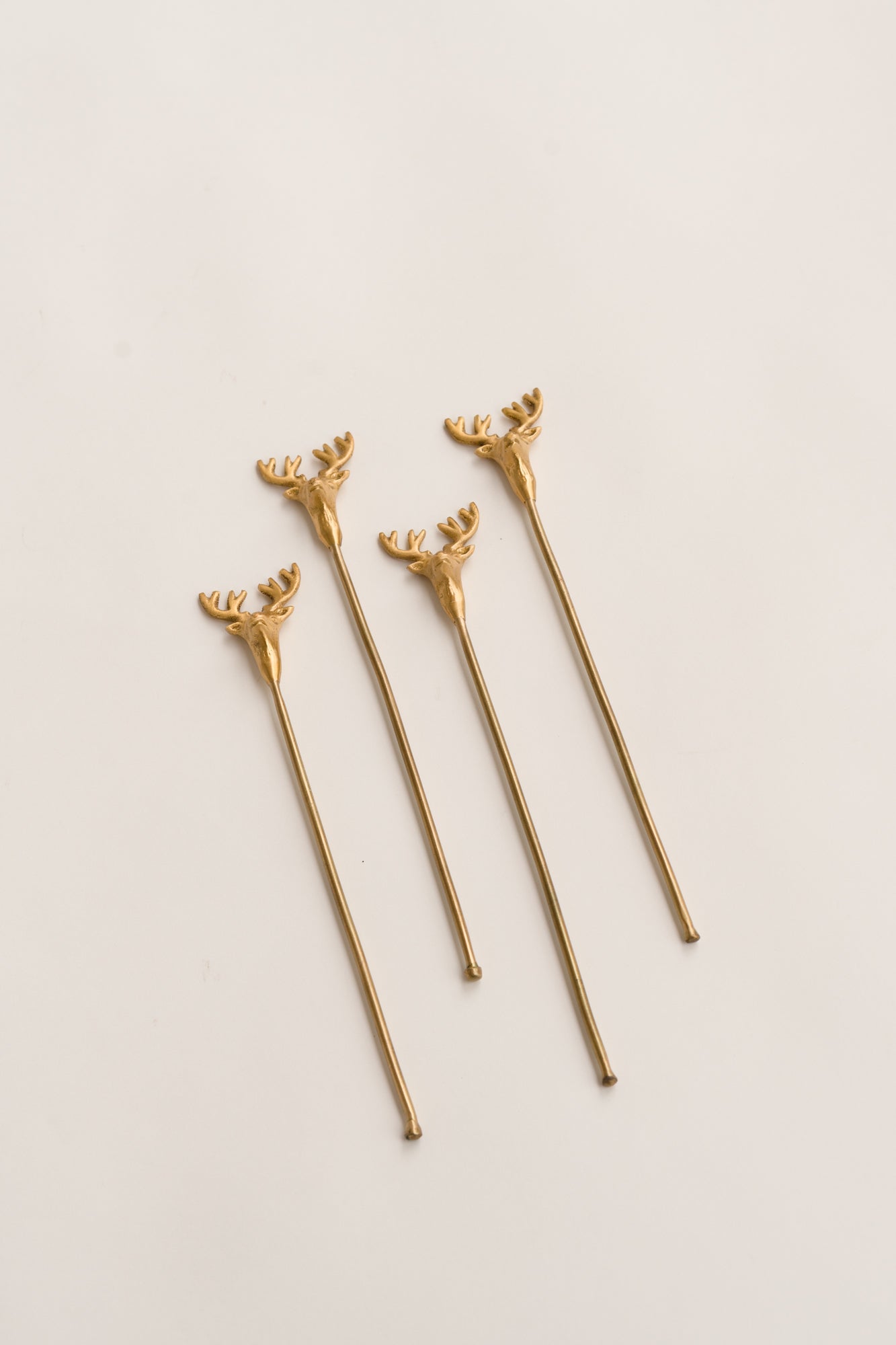 Large Deer Drink Stirrers, Set of 4 - Fleck