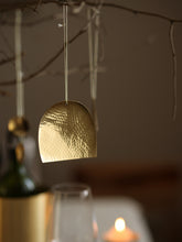 Hammered Brass Ornaments for Christmas.