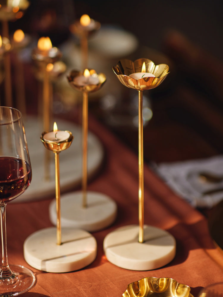 Lotus Brass Sticks, Set of 3 - Fleck