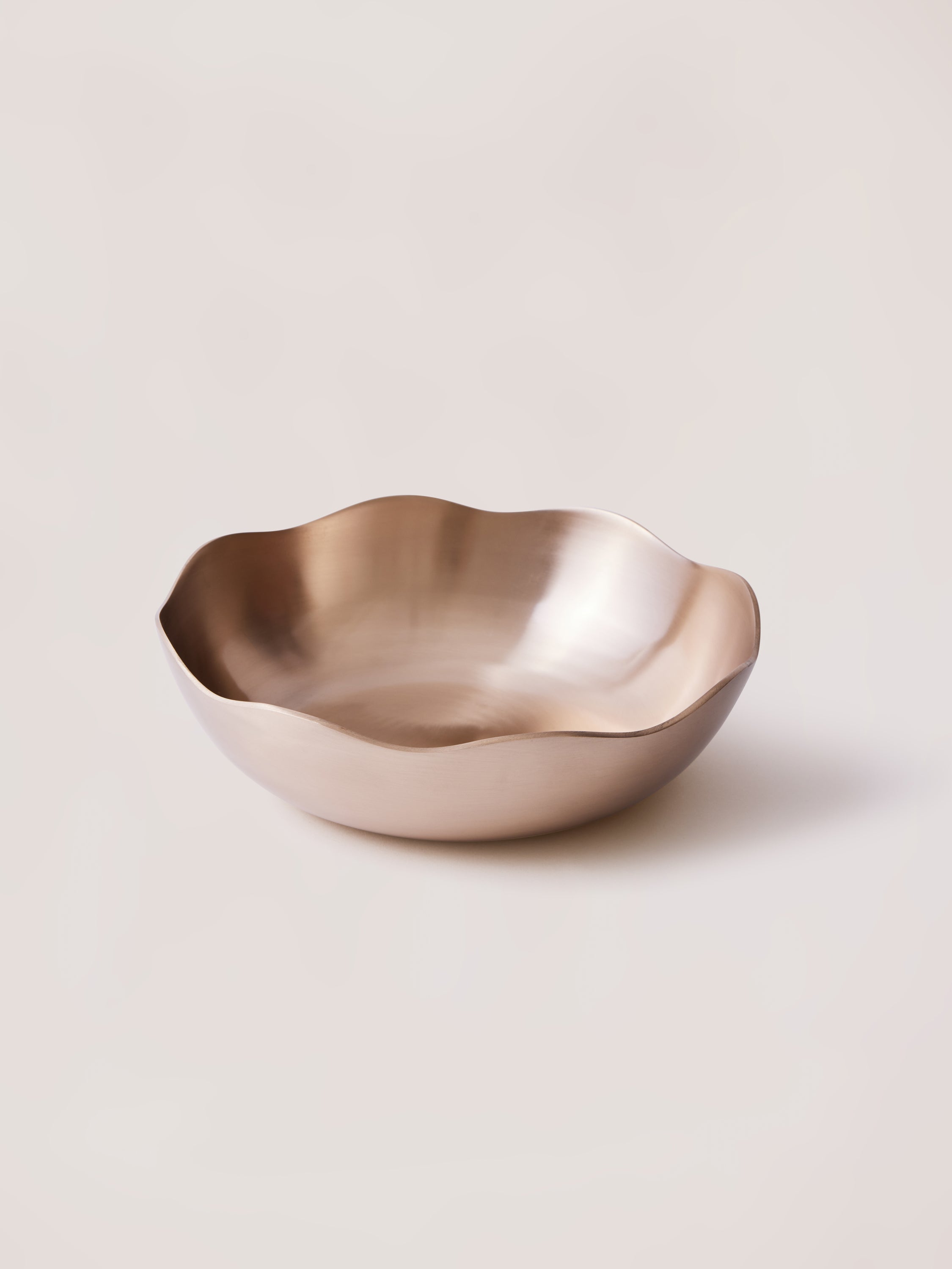 Luxe kansa floral serving bowl